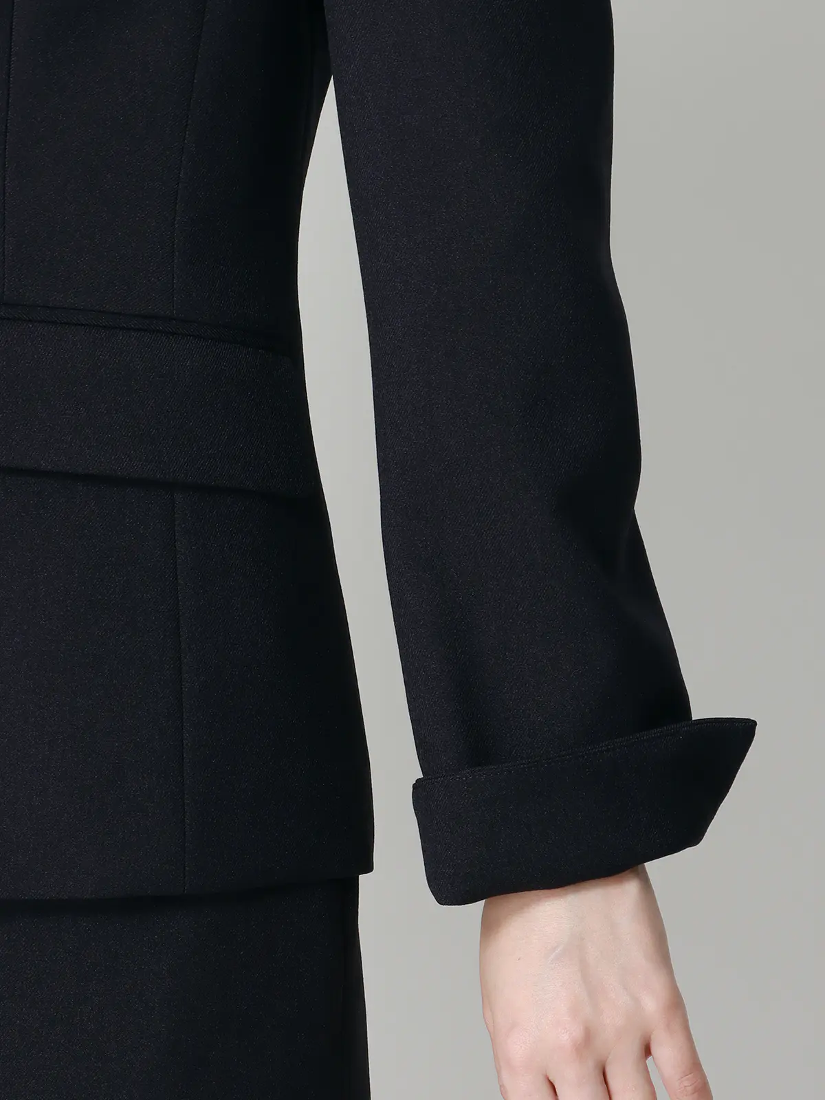 ジャケット／ウォッシャブル／ストレッチ／ウールライクポリエステル／無地 パープル 36(7号）