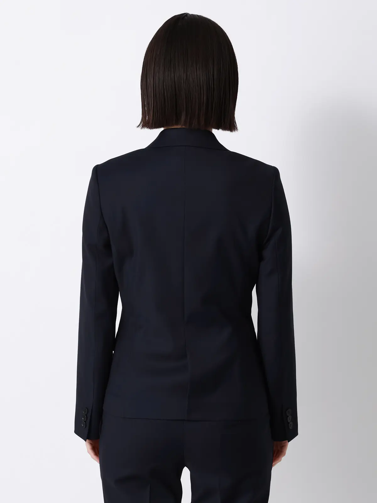 ジャケット／ウォッシャブル／ストレッチ／ウールライクTRツイル／無地 ネイビー 36(7号）