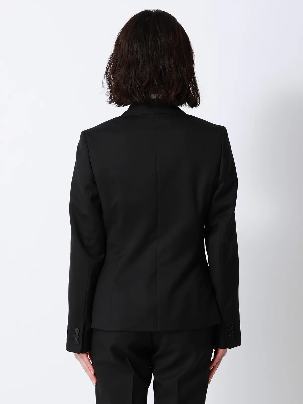 ジャケット／SUPER100'sウール／無地 ブラック 36(7号）