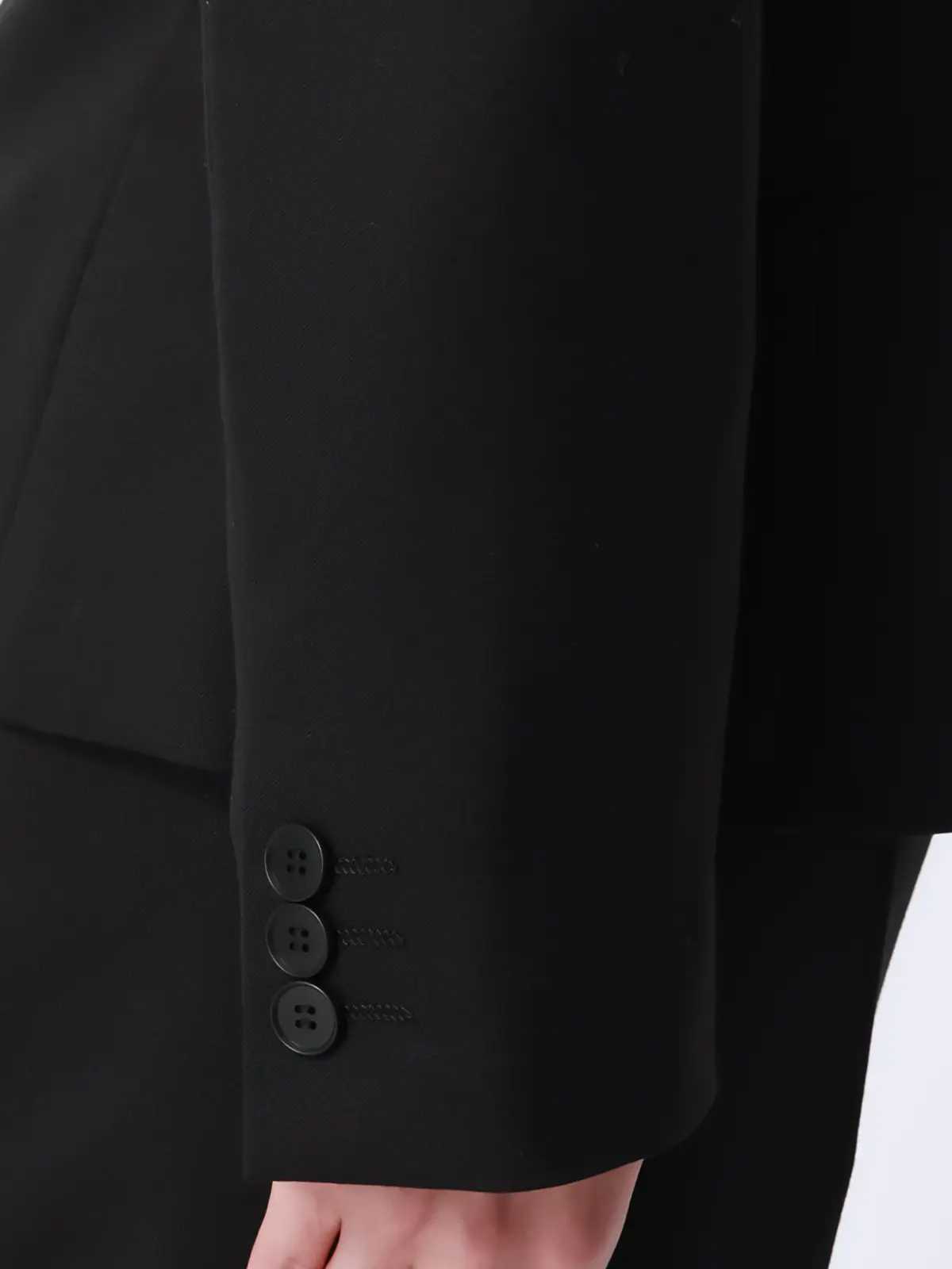 ジャケット／SUPER100'sウール／無地 ブラック 36(7号）