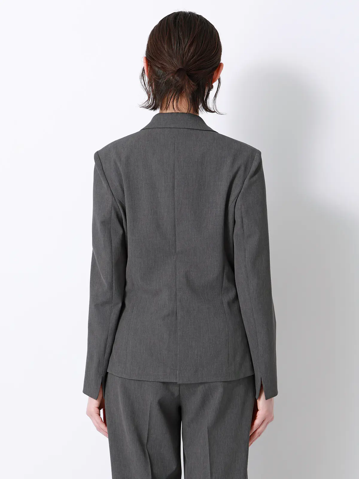 涼しいスーツ／テーラードジャケット／ウォッシャブル／ストレッチ／高通気／軽量／無地 グレー 36(7号）