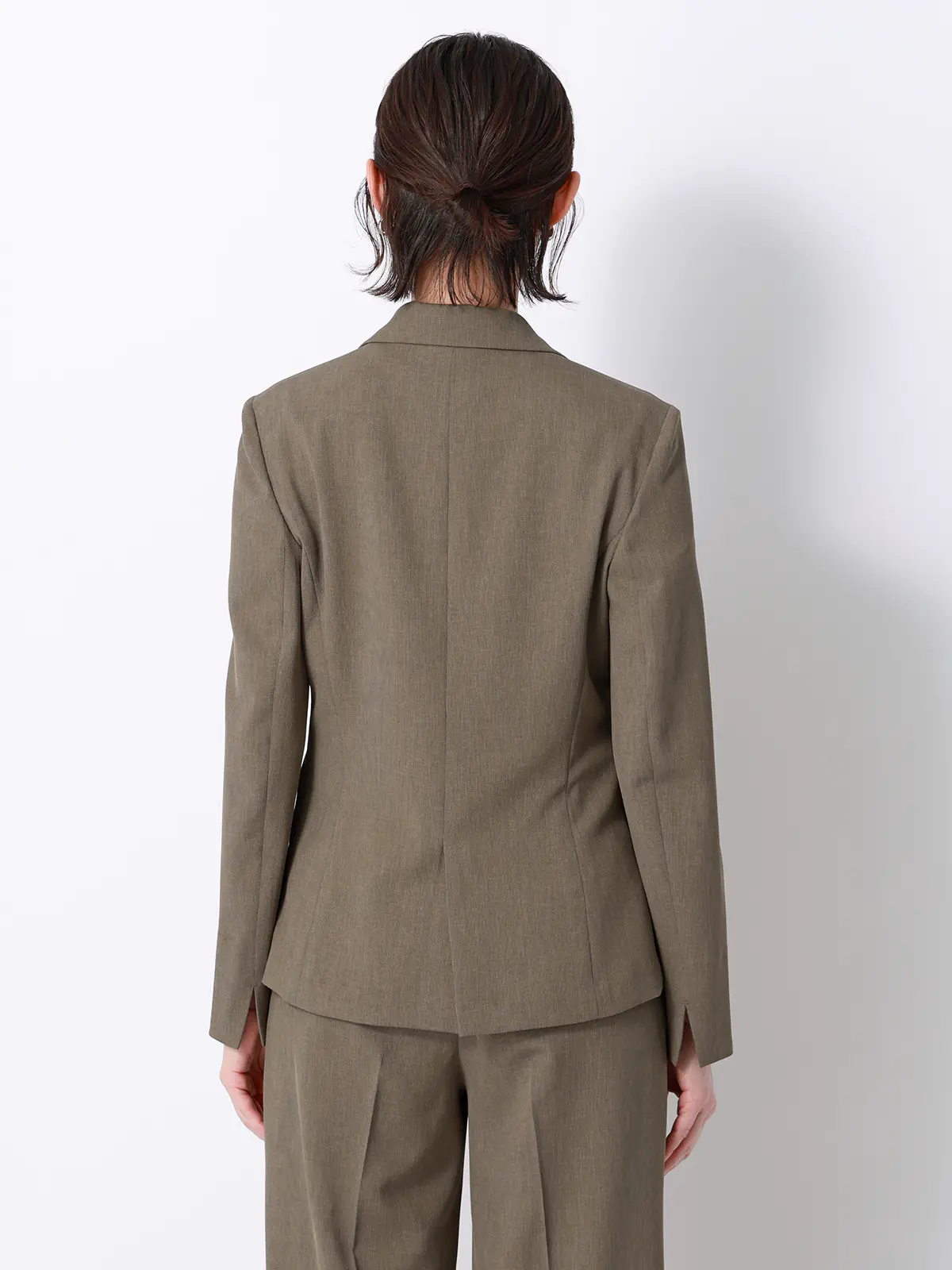 涼しいスーツ／テーラードジャケット／ウォッシャブル／ストレッチ／高通気／軽量／無地 ベージュ 36(7号）