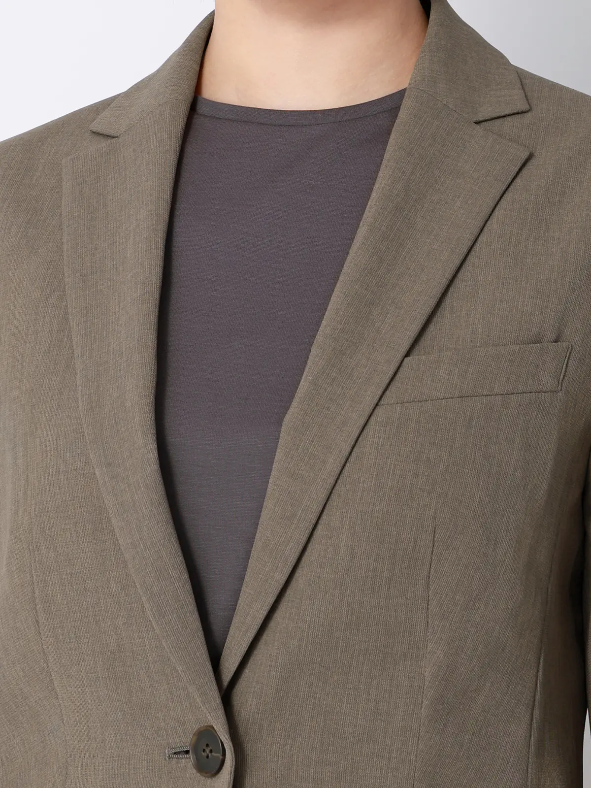 涼しいスーツ／テーラードジャケット／ウォッシャブル／ストレッチ／高通気／軽量／無地 ベージュ 36(7号）