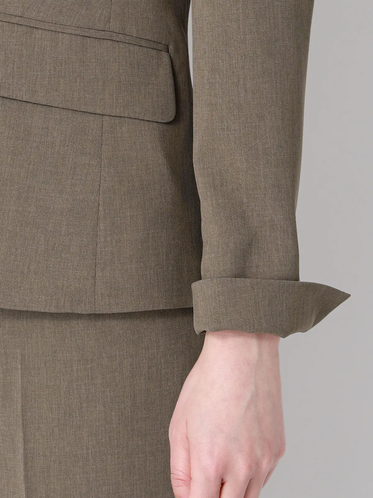 涼しいスーツ／テーラードジャケット／ウォッシャブル／ストレッチ／高通気／軽量／無地 ベージュ 36(7号）