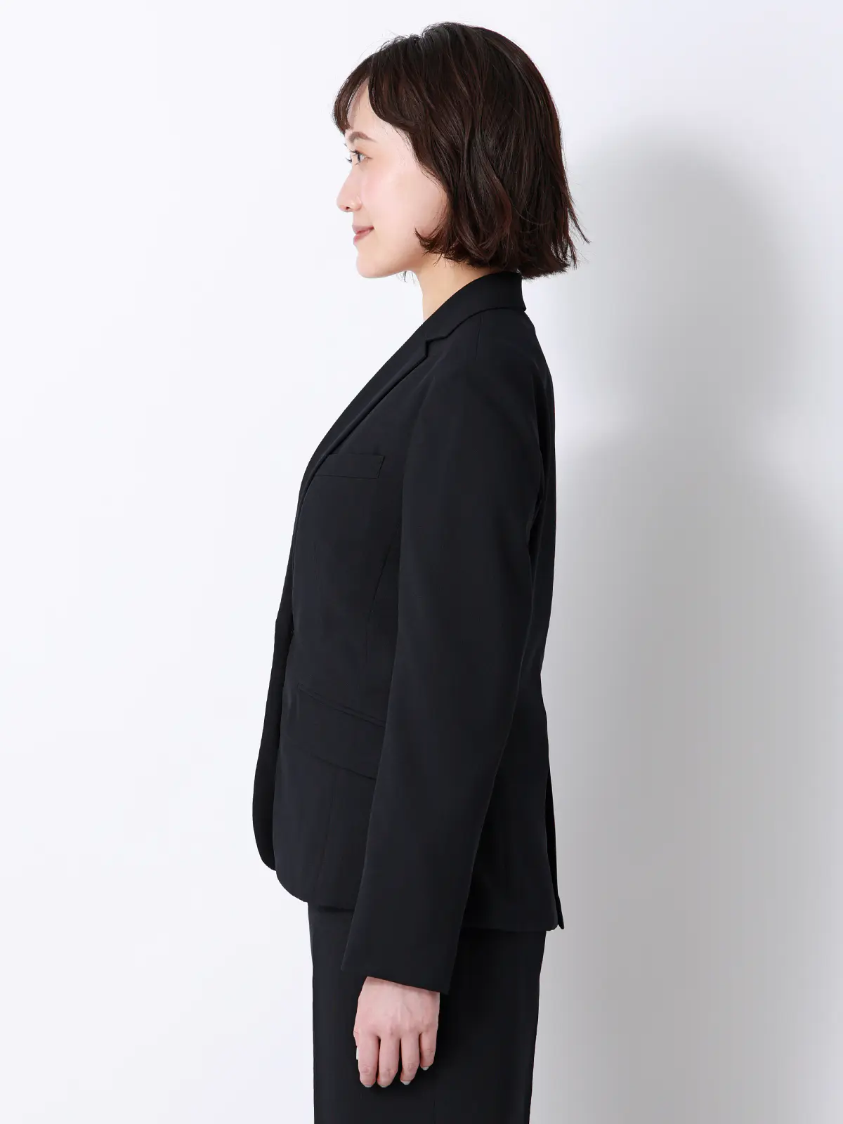 涼しいスーツ／テーラードジャケット／ウォッシャブル／ストレッチ／高通気／軽量／無地 ネイビー 36(7号）