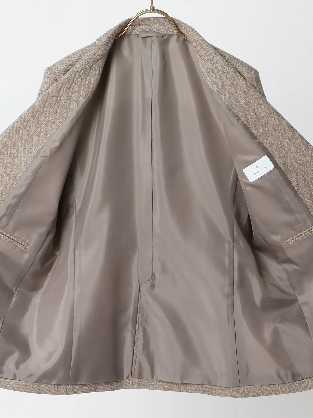 CHANTOWA/ツイードライクジャケット/ウォッシャブル/織柄 ベージュ 36(7号)