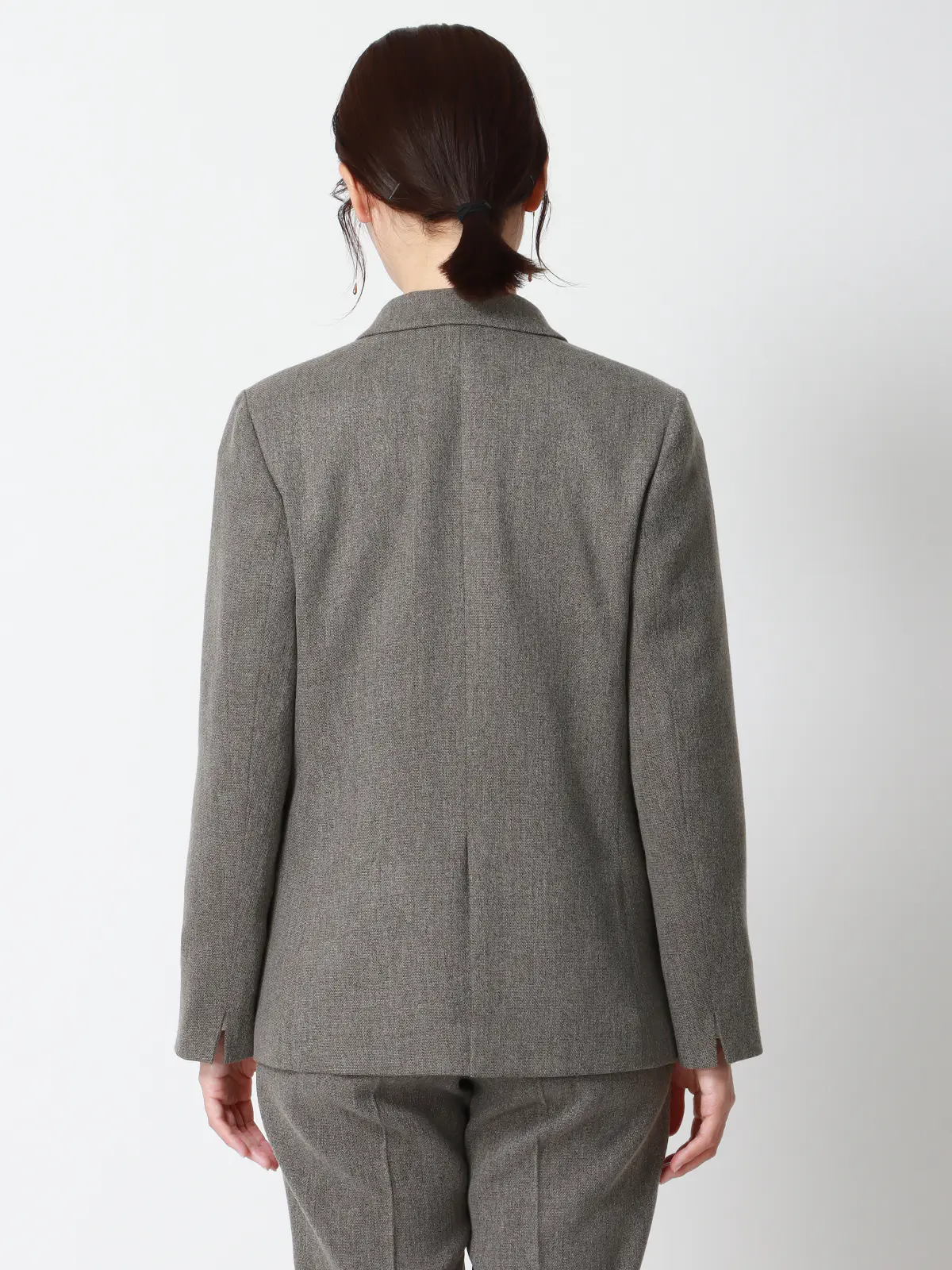 CHANTOWA/ツイードライクジャケット/ウォッシャブル/織柄 グレー 36(7号)