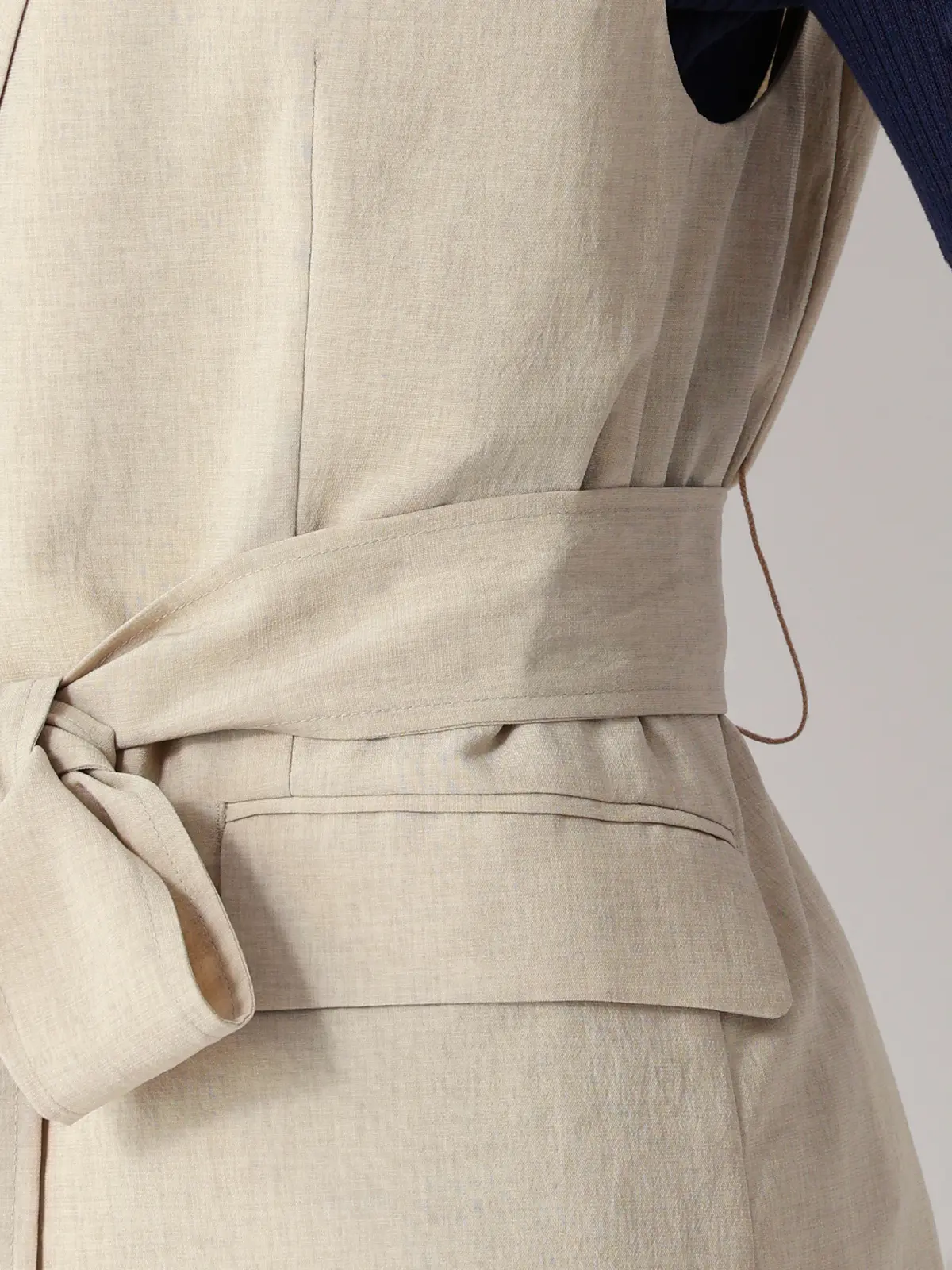 テーラードジレ／ウォッシャブル／UVカット／BREEZE COOL／無地／BIYORI UP ベージュ 38(9号）