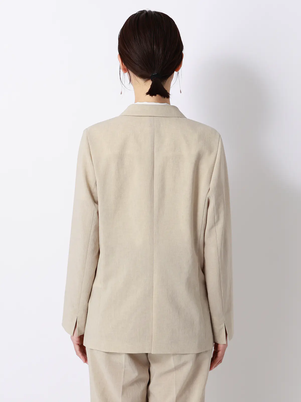 ダブルブレストジャケット／ウォッシャブル／UVカット／BREEZE COOL／無地／BIYORI UP ベージュ 36(7号）