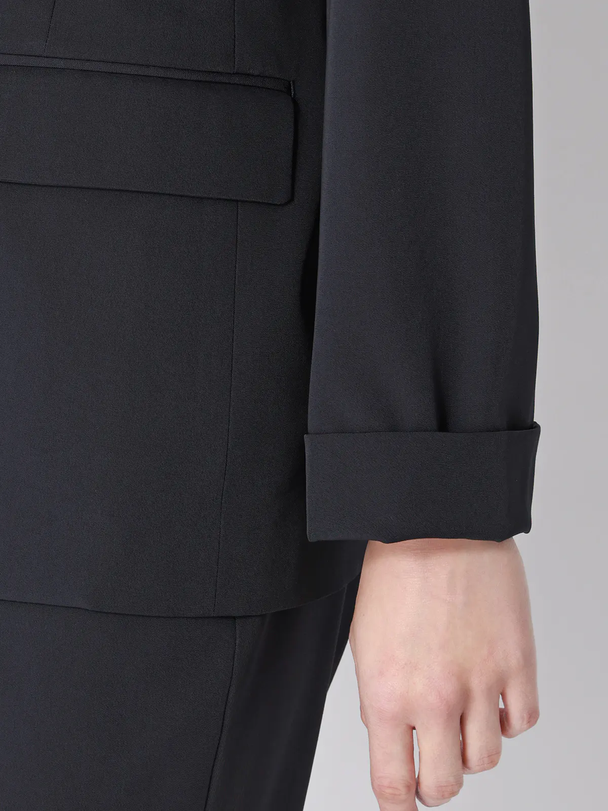 ジャケット／ウォッシャブル／UVカット／ストレッチツイル／無地 ネイビー 36(7号）