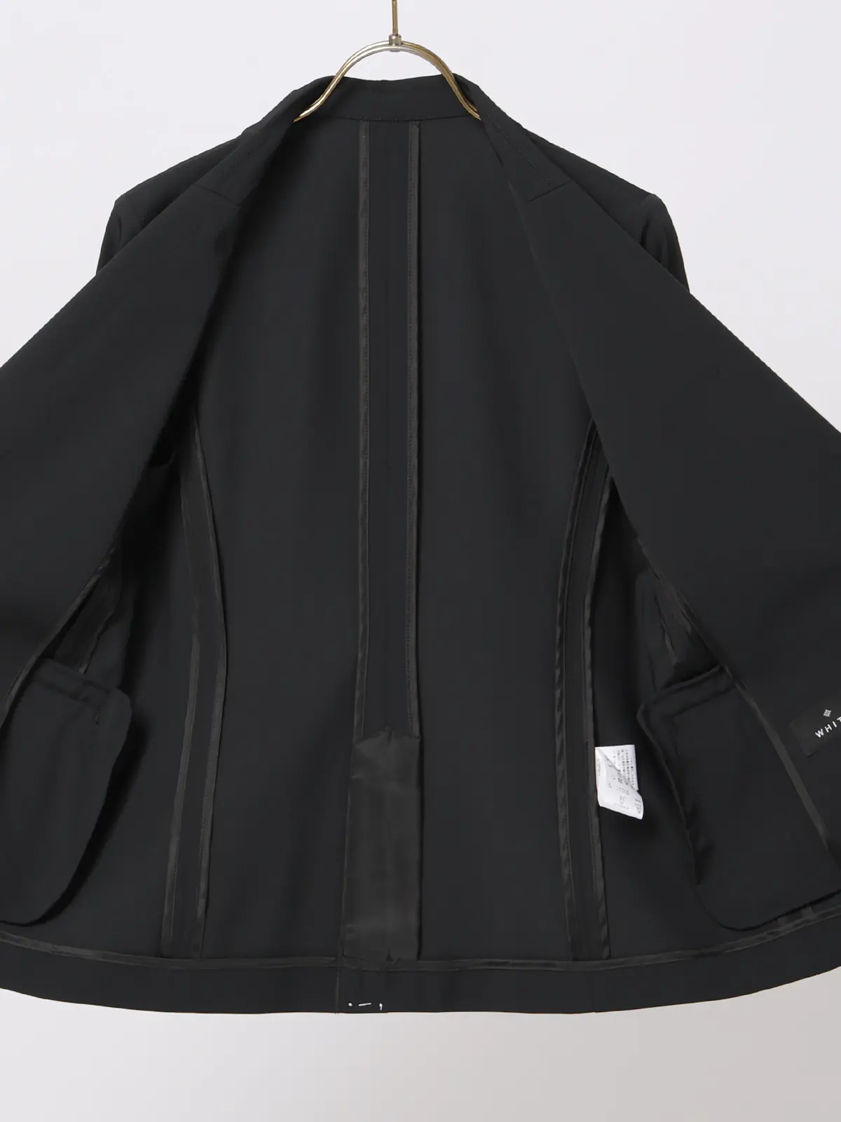 ジャケット／ウォッシャブル／UVカット／ストレッチツイル／無地 ブラック 36(7号）