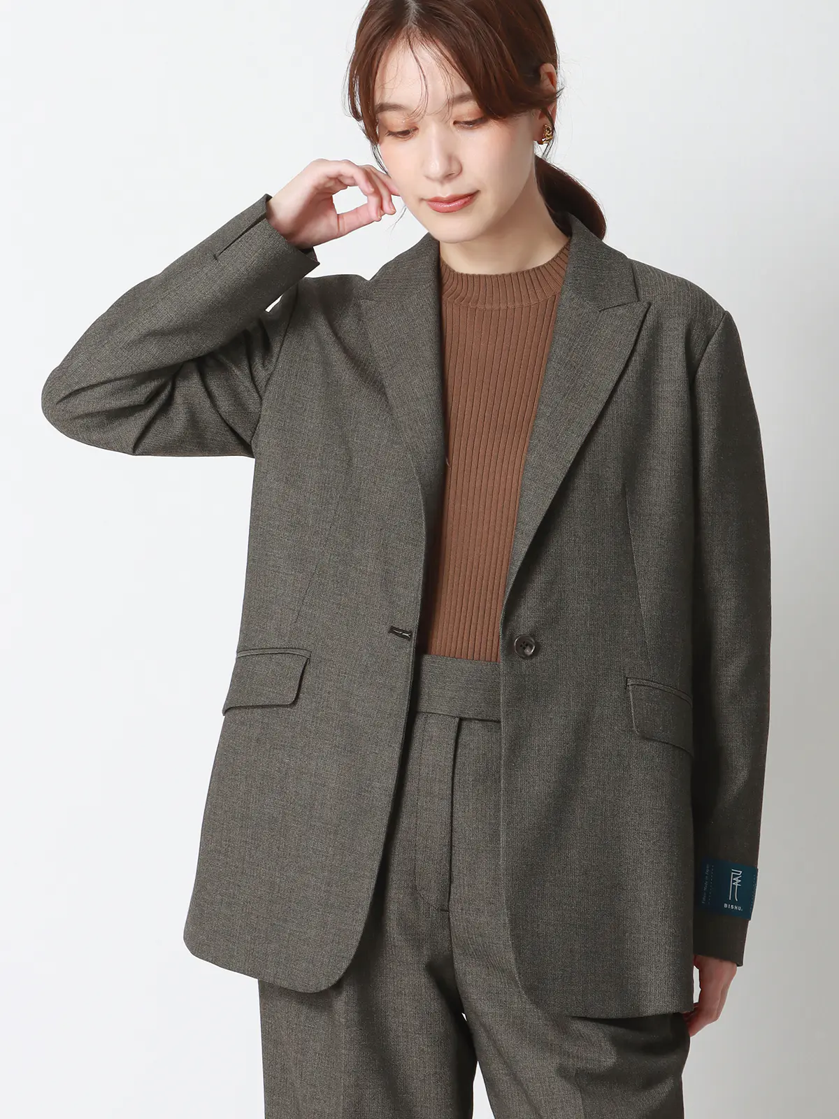 WEAR SHiFT/ジャケット/尾州/リサイクルウールブレンド/ヘリンボーン ベージュ 38(9号)