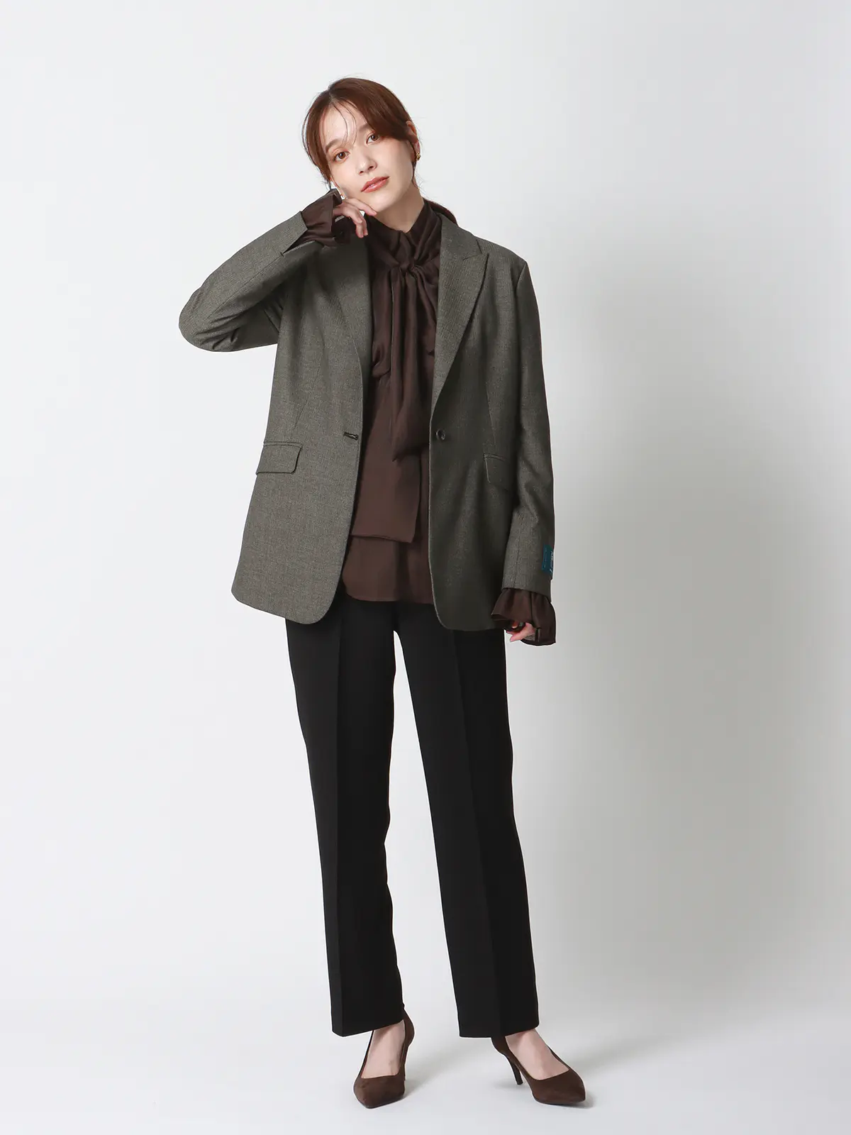 WEAR SHiFT/ジャケット/尾州/リサイクルウールブレンド/ヘリンボーン ベージュ 38(9号)