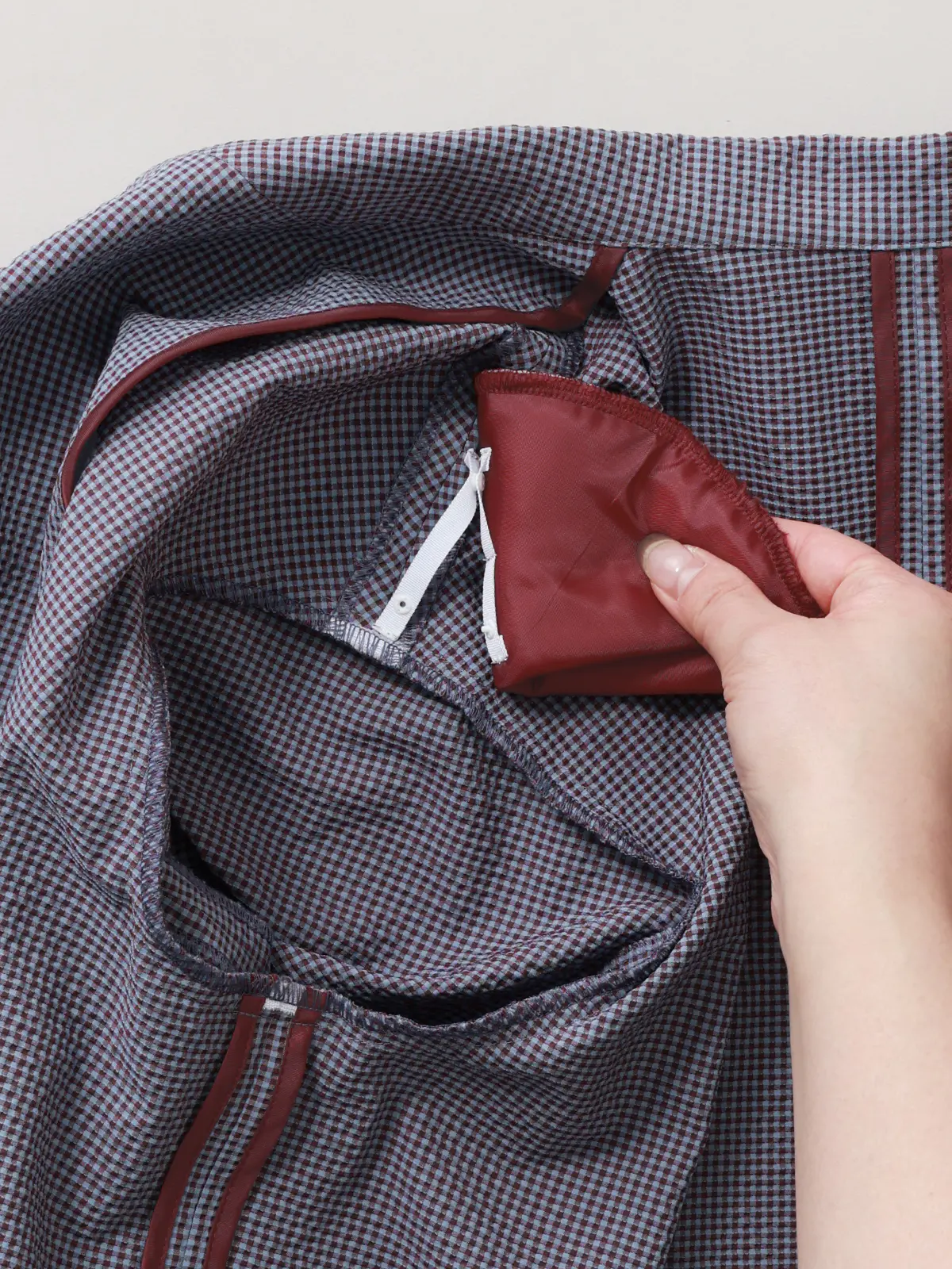 【2／23　23:59までWEB先行販売中】CIS.／ダブルブレストジャケット／ギンガムチェック ブルー 36(7号）