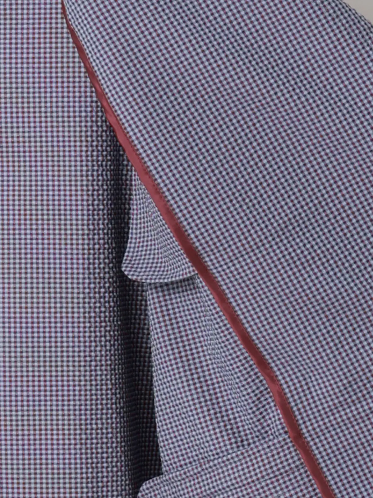 【2／23　23:59までWEB先行販売中】CIS.／ダブルブレストジャケット／ギンガムチェック ブルー 36(7号）