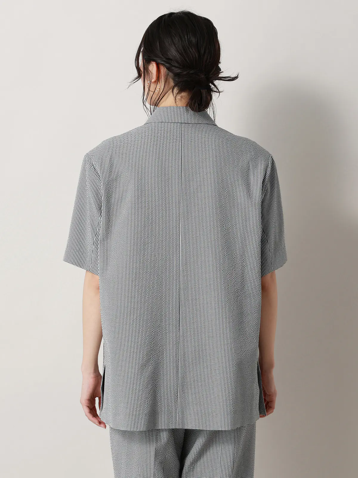 【2／23　23:59までWEB先行販売中】CIS.／ダブルブレストジャケット／ギンガムチェック ブラック 36(7号）