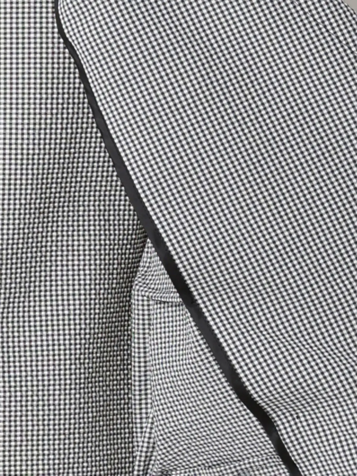 【2／23　23:59までWEB先行販売中】CIS.／ダブルブレストジャケット／ギンガムチェック ブラック 36(7号）