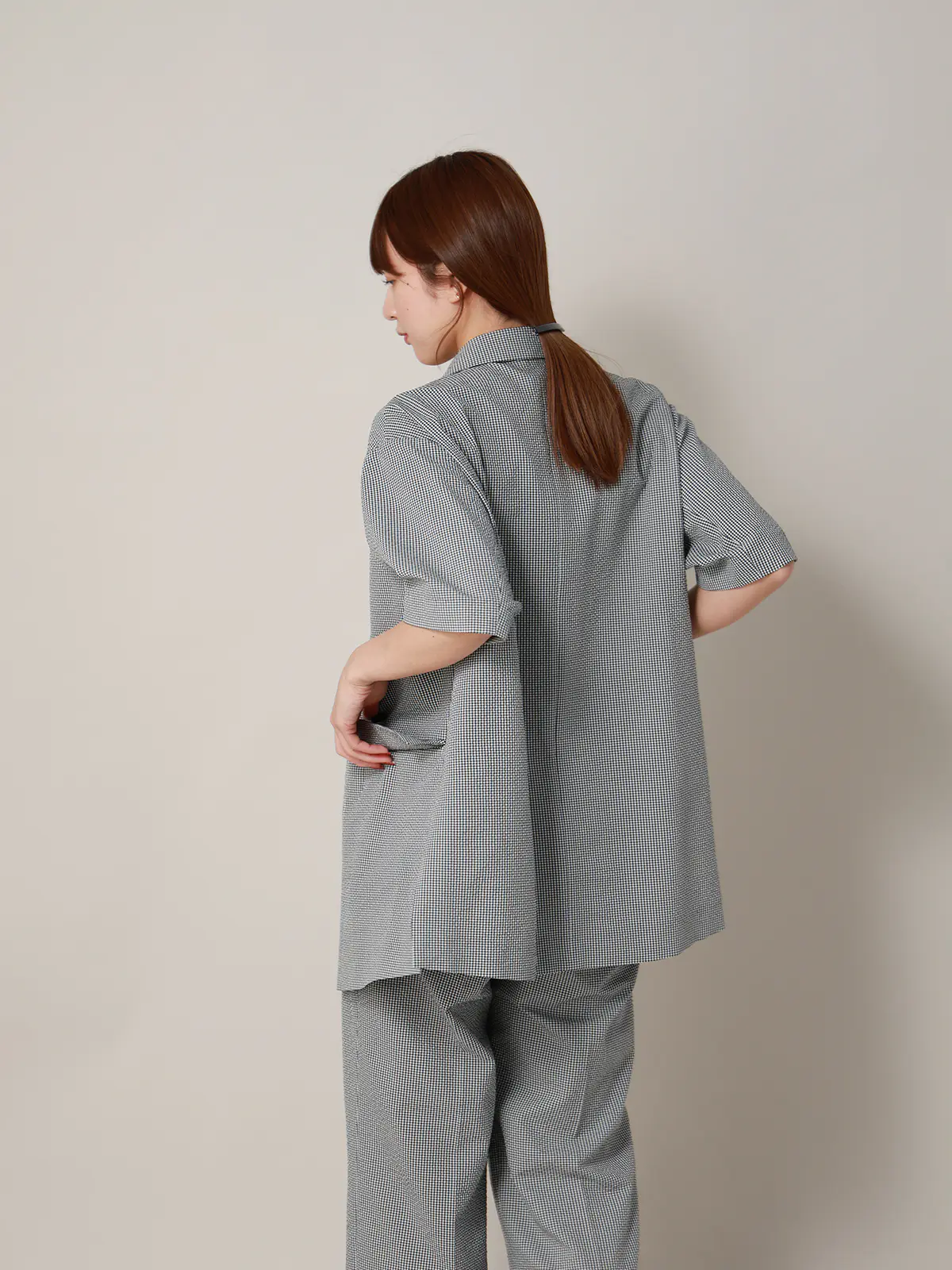 【2／23　23:59までWEB先行販売中】CIS.／ダブルブレストジャケット／ギンガムチェック ブラック 36(7号）