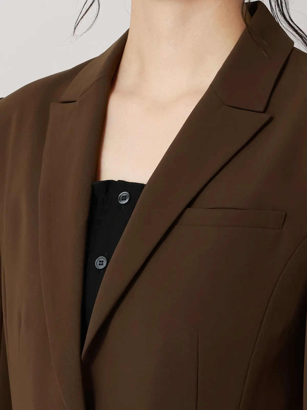 【2/23 23:59までWEB先行販売中】CIS./ベルテッドテーラードジャケット/無地 ブラウン 36(7号)