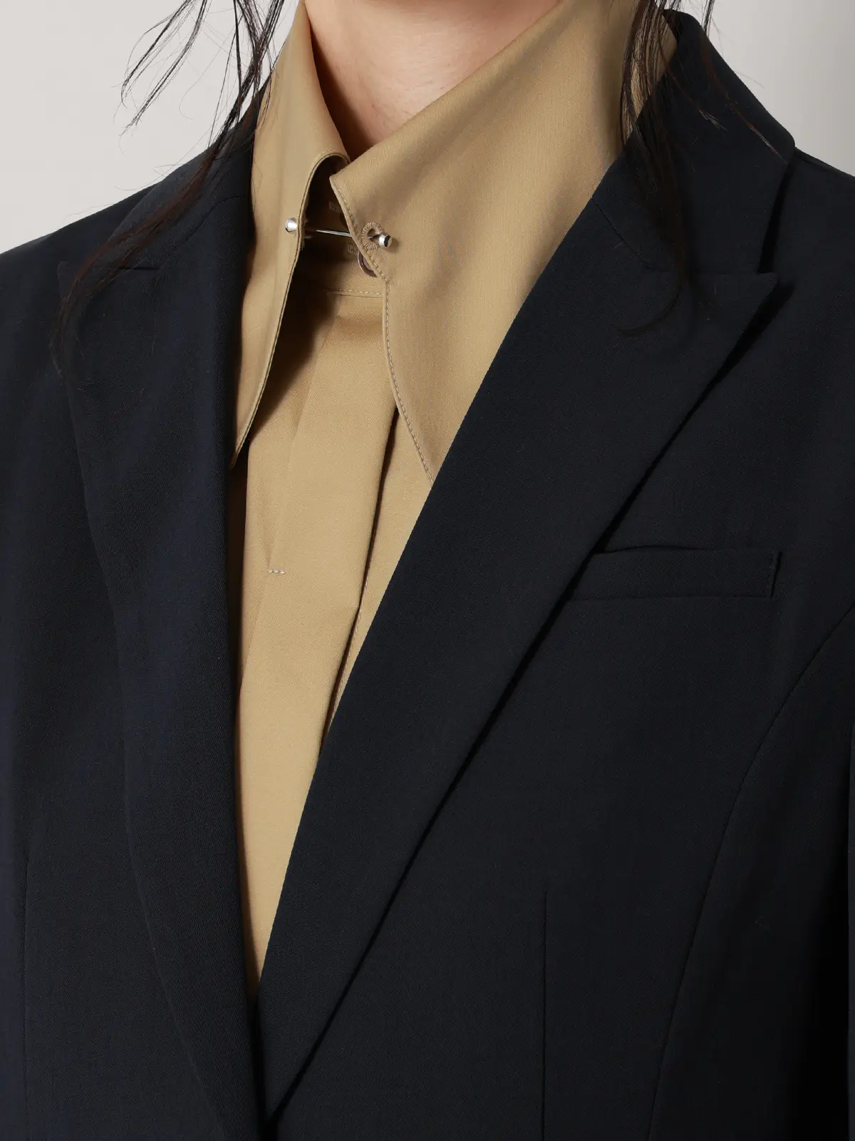 【2／23　23:59までWEB先行販売中】CIS.／ベルテッドテーラードジャケット／無地 ネイビー 36(7号）