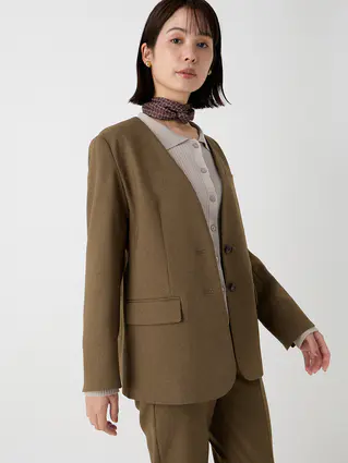 【ＣＨＡＮＴＯＷＡ】クラッシージョーゼットＷＡＳＨＡＢＬＥ　Ｖカラー２Ｂジャケット
