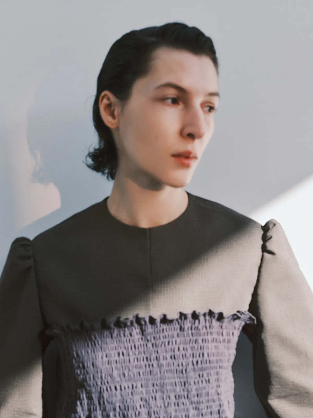 【2／23　23:59までWEB先行販売中】CIS.／ショートジャケット／ハウンドトゥース グレー 36(7号）