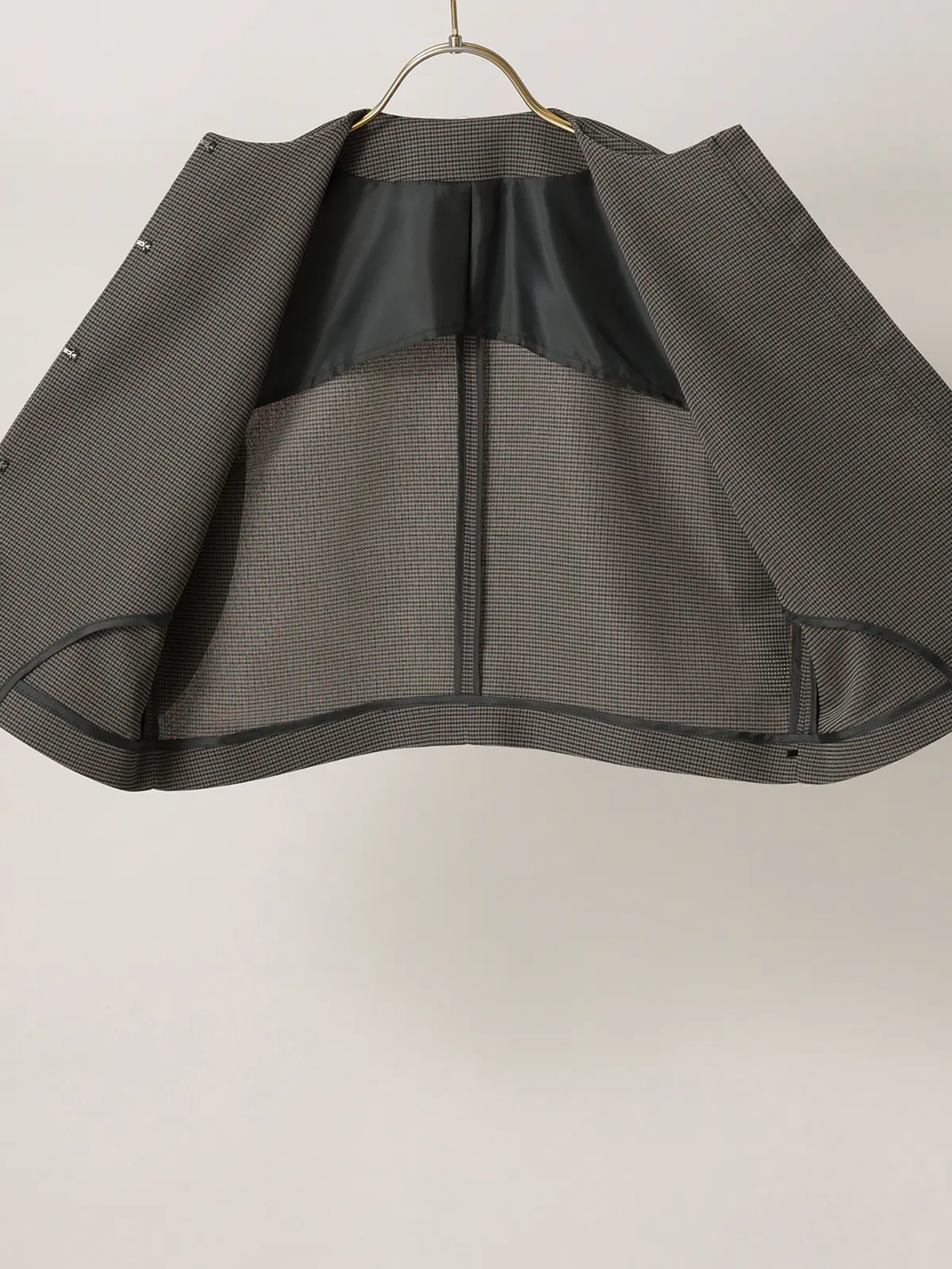 【2／23　23:59までWEB先行販売中】CIS.／ショートジャケット／ハウンドトゥース グレー 36(7号）