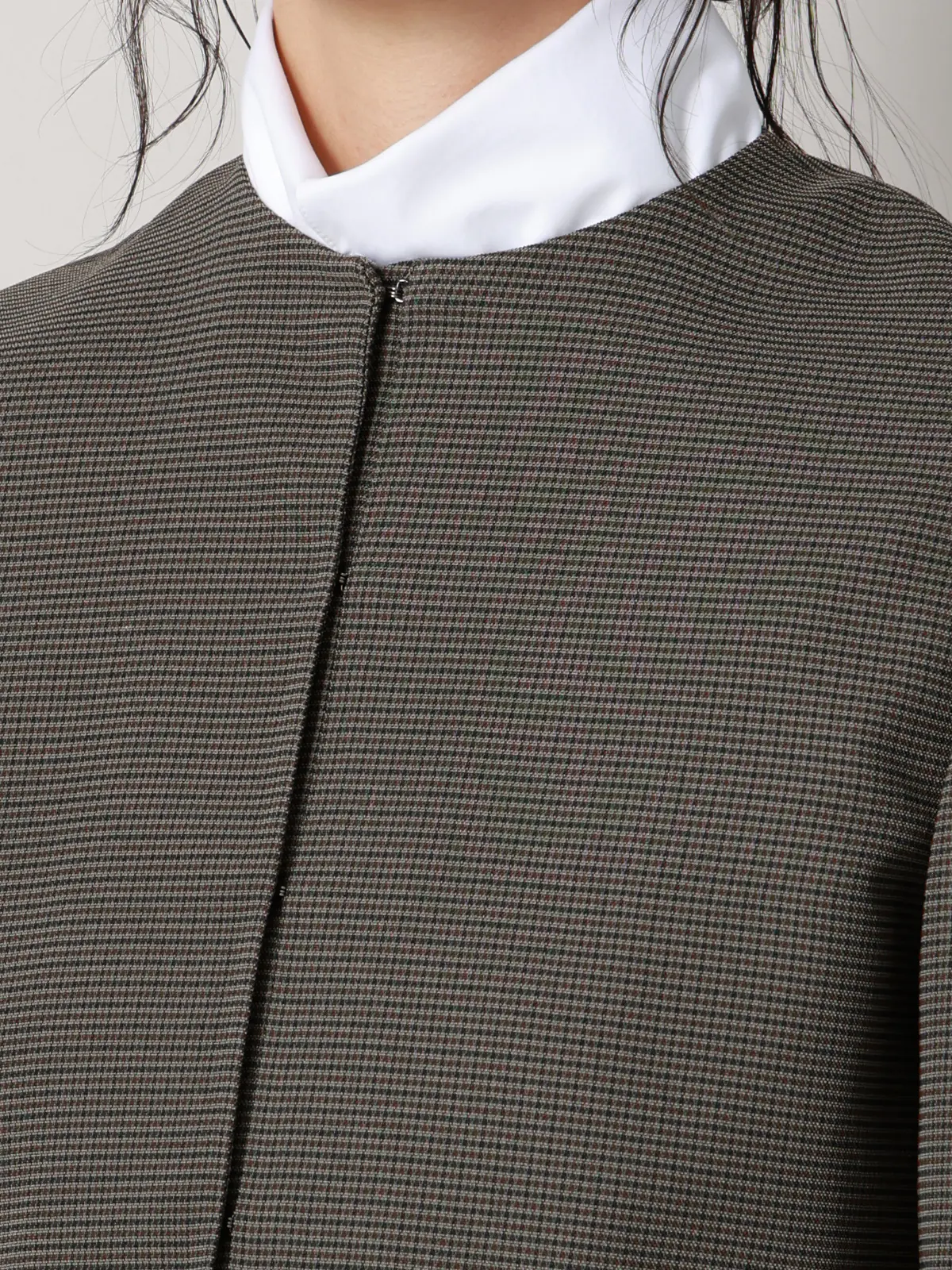 【2／23　23:59までWEB先行販売中】CIS.／ショートジャケット／ハウンドトゥース グレー 36(7号）