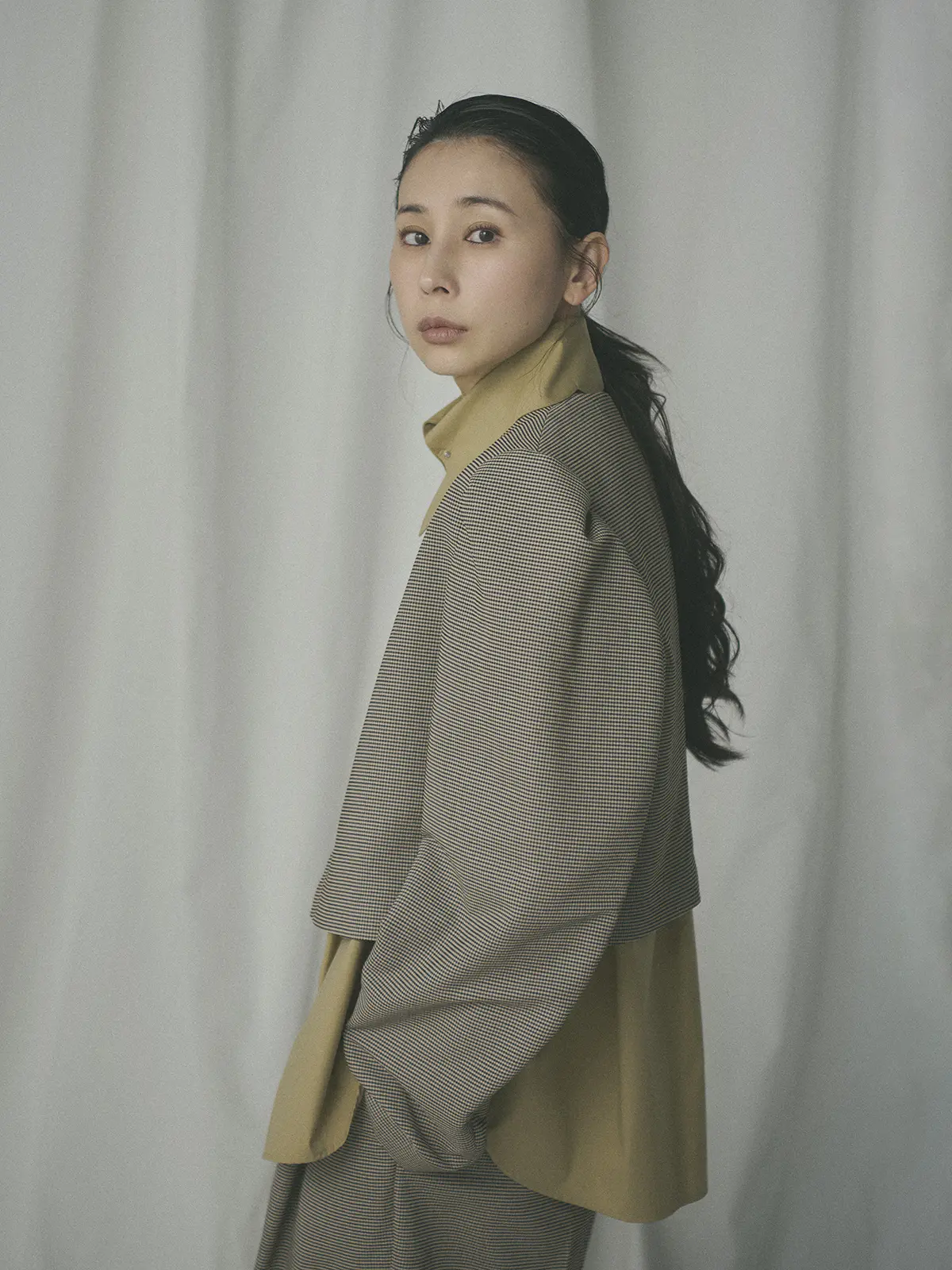 【2／23　23:59までWEB先行販売中】CIS.／ショートジャケット／ハウンドトゥース ベージュ 36(7号）