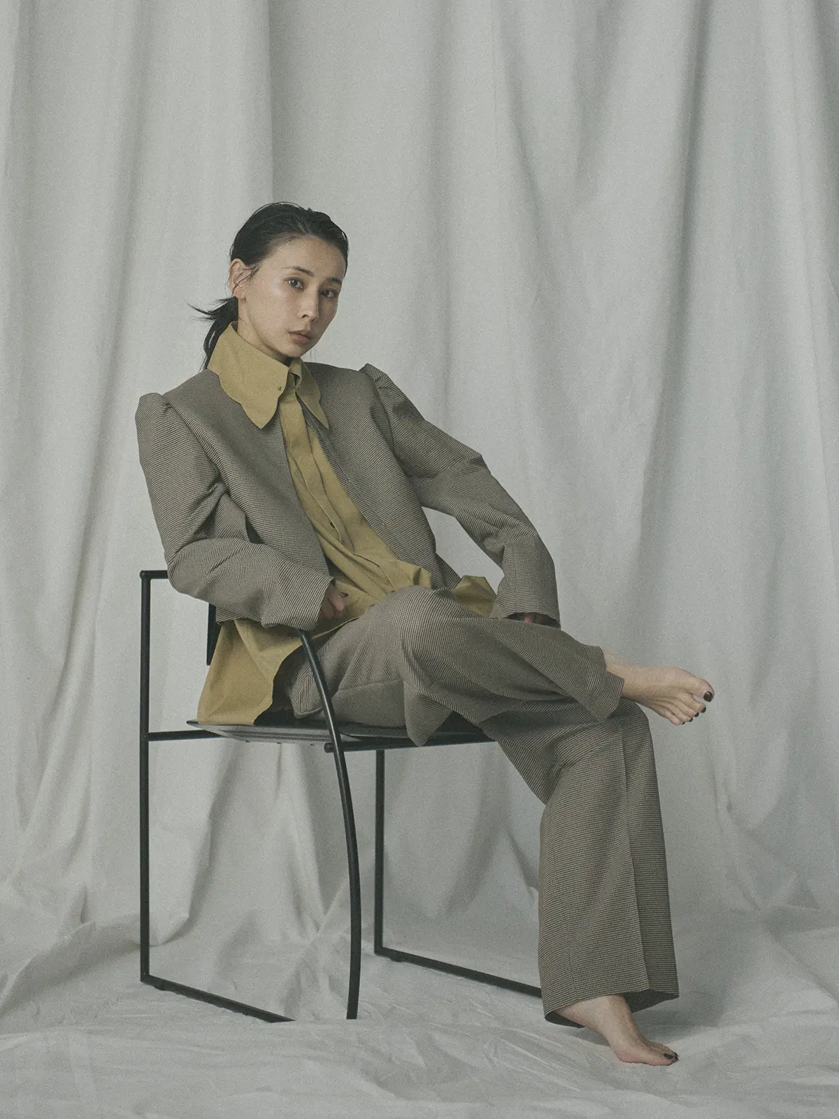 【2／23　23:59までWEB先行販売中】CIS.／ショートジャケット／ハウンドトゥース ベージュ 36(7号）