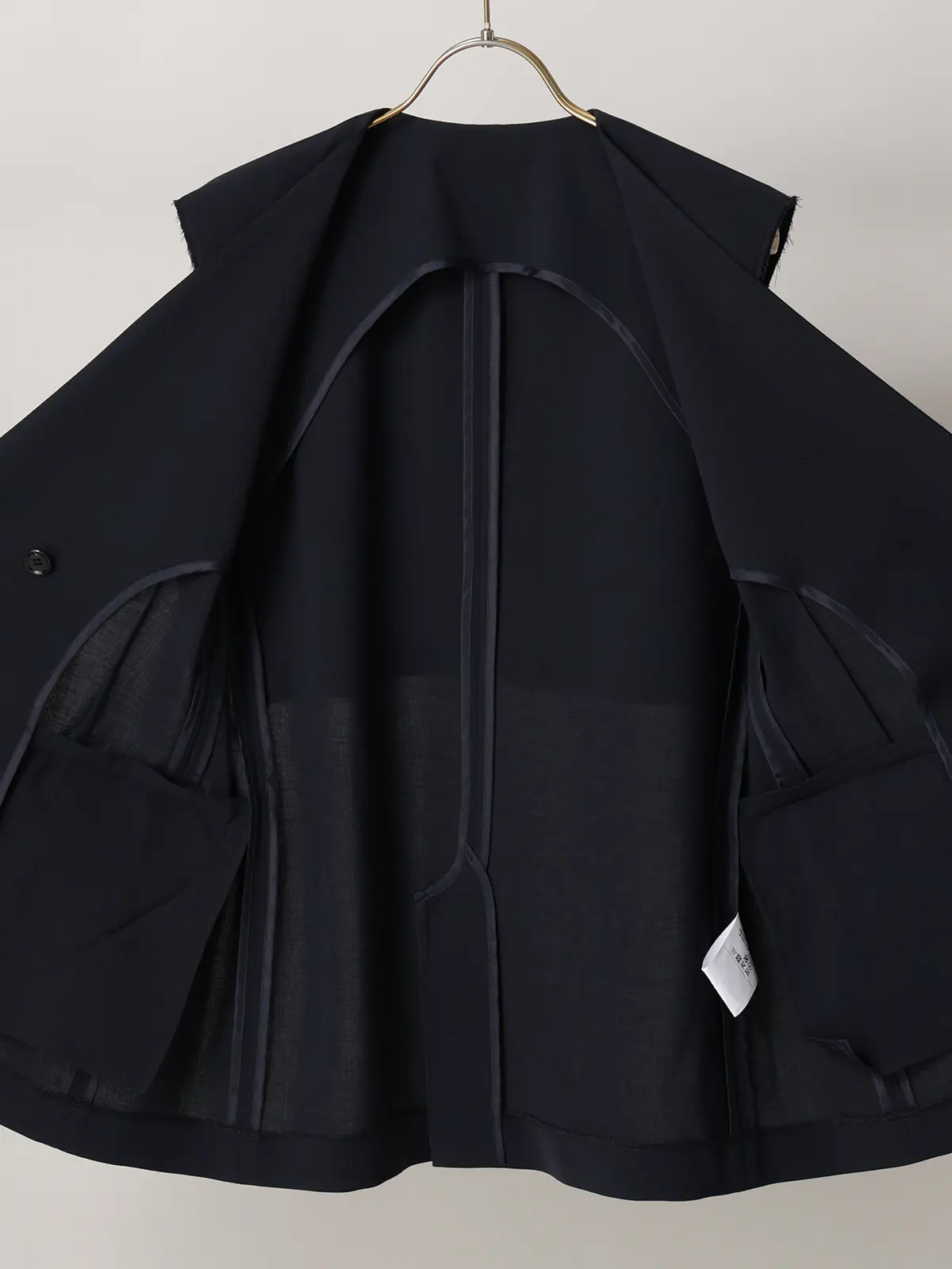 【2／23　23:59までWEB先行販売中】CIS.／リボンポケットジレ／無地 ネイビー 36(7号）