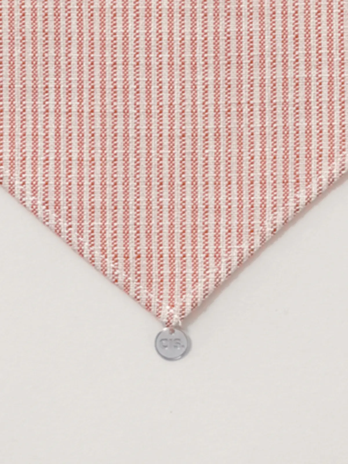 【2／23　23:59までWEB先行販売中】CIS.／ノーカラージャケット&スカーフ／ストライプ オレンジ 36(7号）