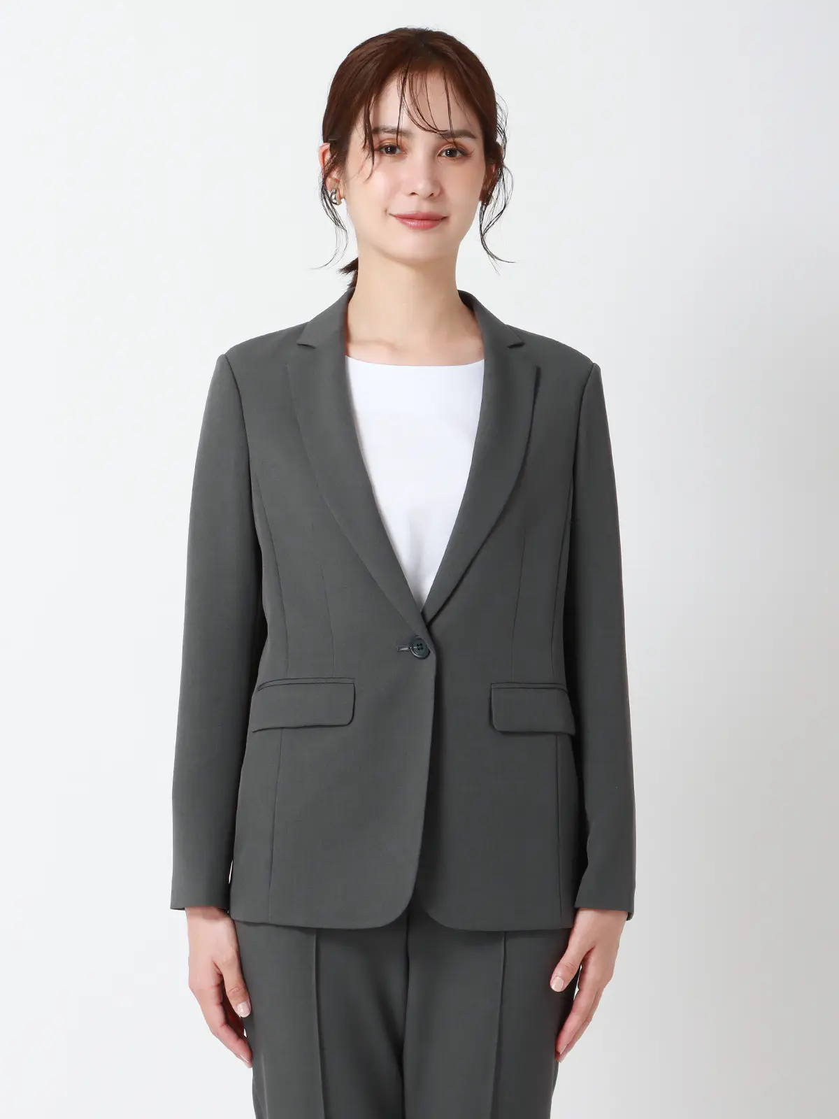 WEB限定／PERFORMANCE SUIT／ジャケット＆パンツ＆トップスセットアップ グレー 36(7号）