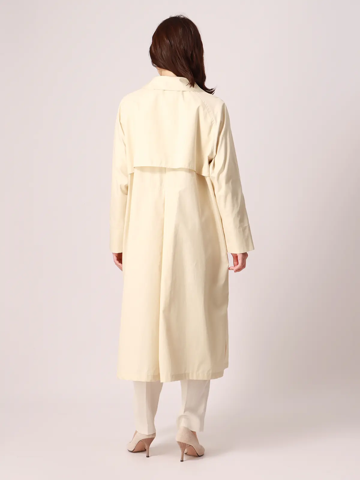 【訳アリ商品】ライトトレンチコート/撥水/無地 ベージュ 38(9号)