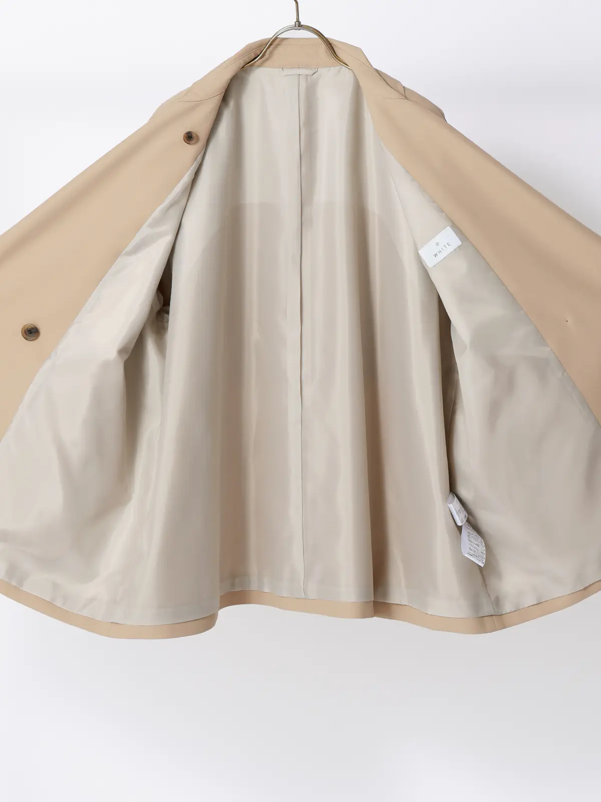 ショートコート／ウォッシャブル／撥水／ソフトツイル／BIYORI UP ベージュ 38(9号）