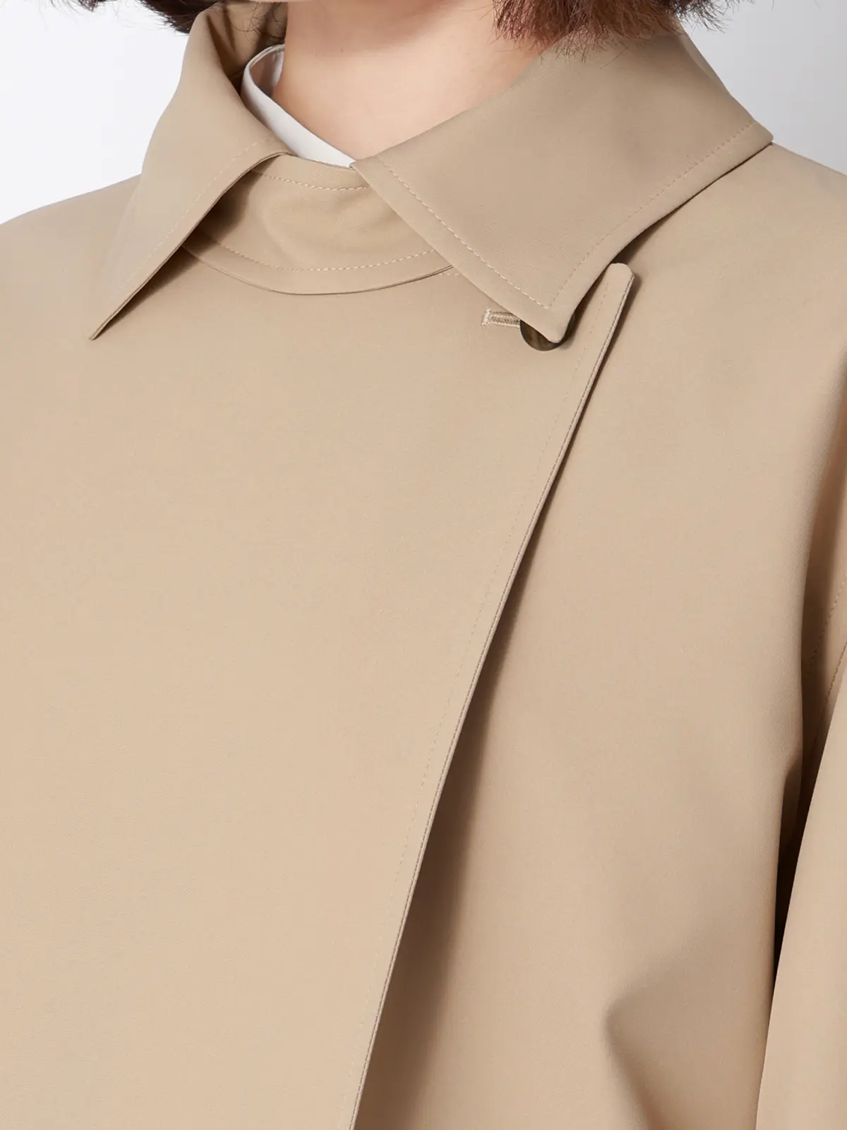 ショートコート／ウォッシャブル／撥水／ソフトツイル／BIYORI UP ベージュ 38(9号）