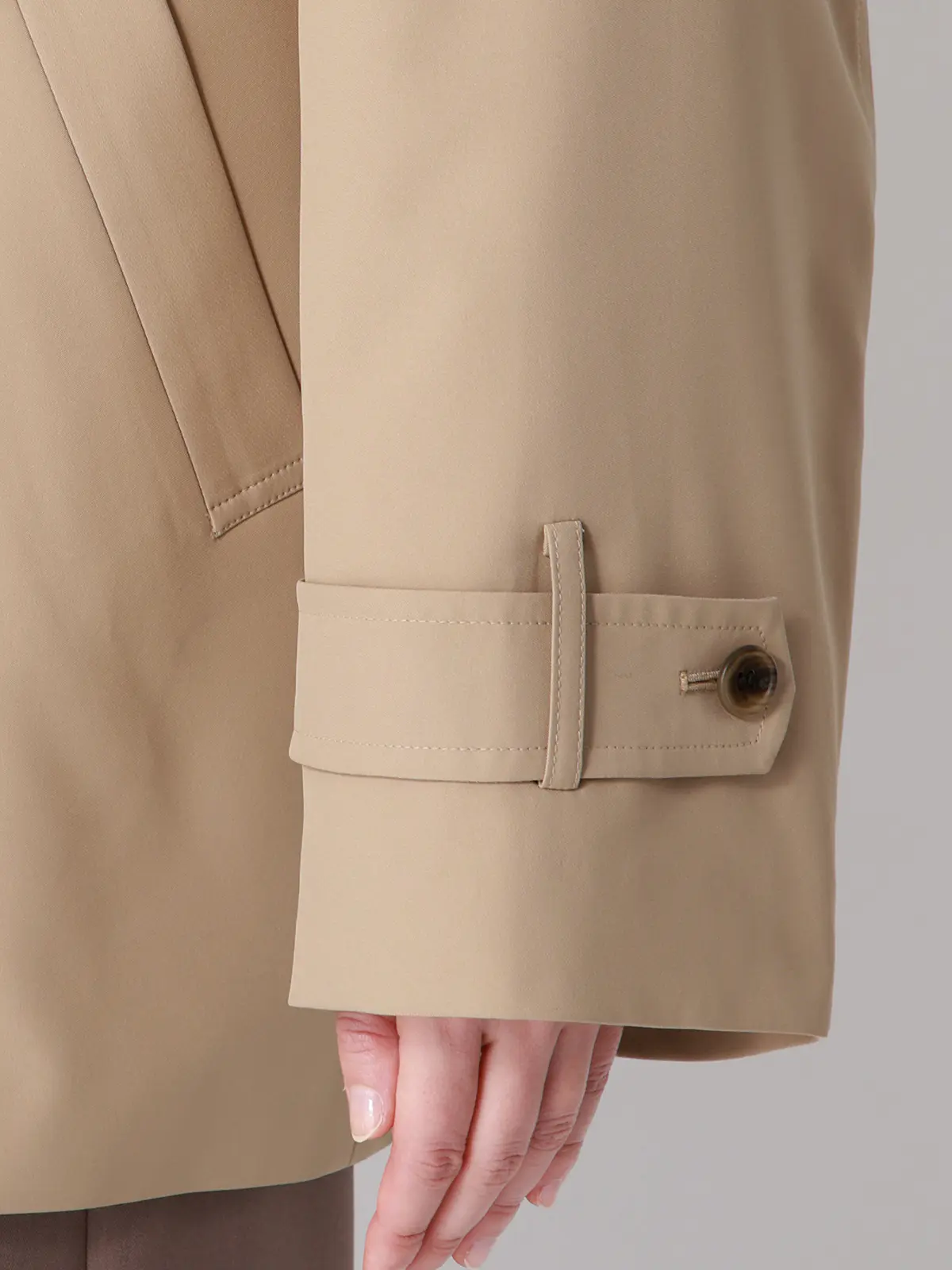 ショートコート／ウォッシャブル／撥水／ソフトツイル／BIYORI UP ベージュ 38(9号）