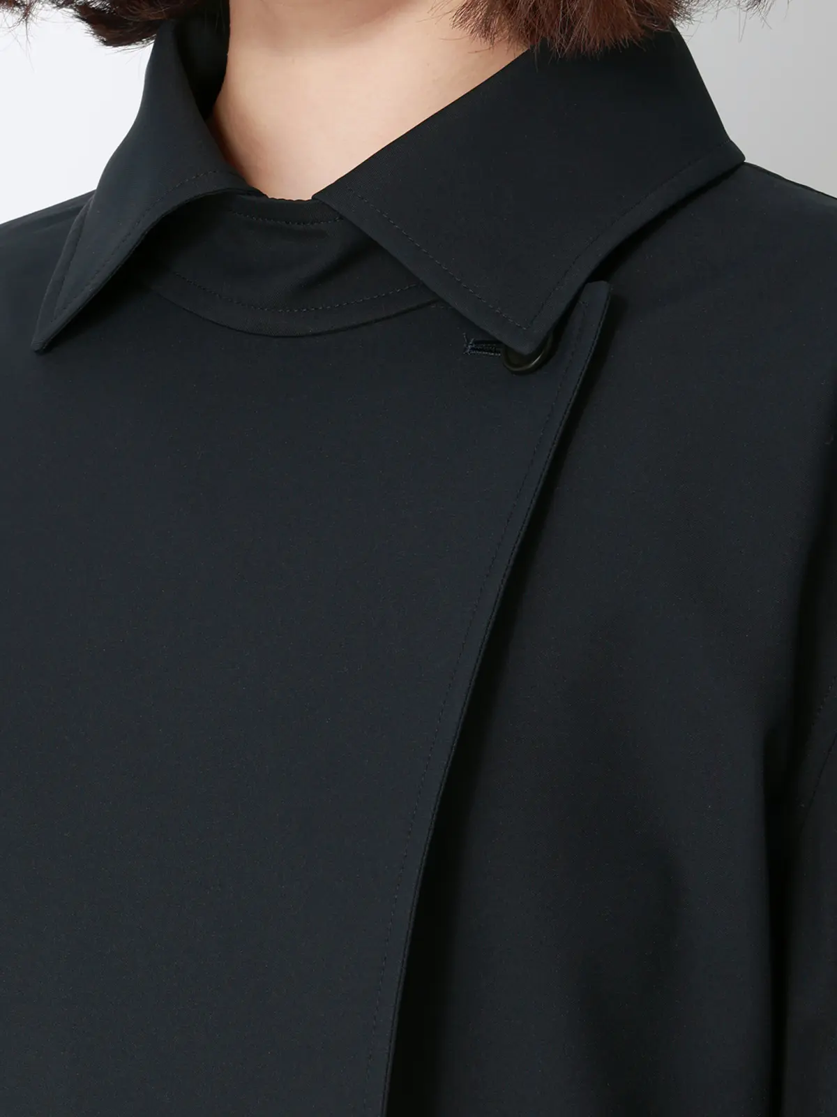 ショートコート／ウォッシャブル／撥水／ソフトツイル／BIYORI UP ネイビー 38(9号）