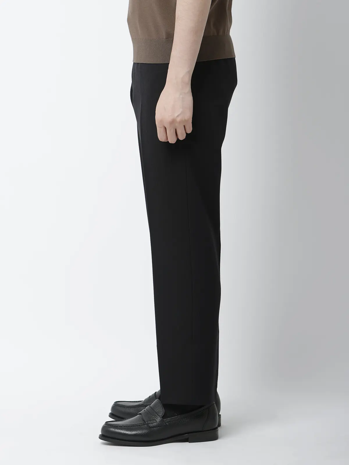 最高パンツ/テーパードパンツ/ウォッシャブル/NON IRON/無地/RS07/裾上げ済み ブラック 3S