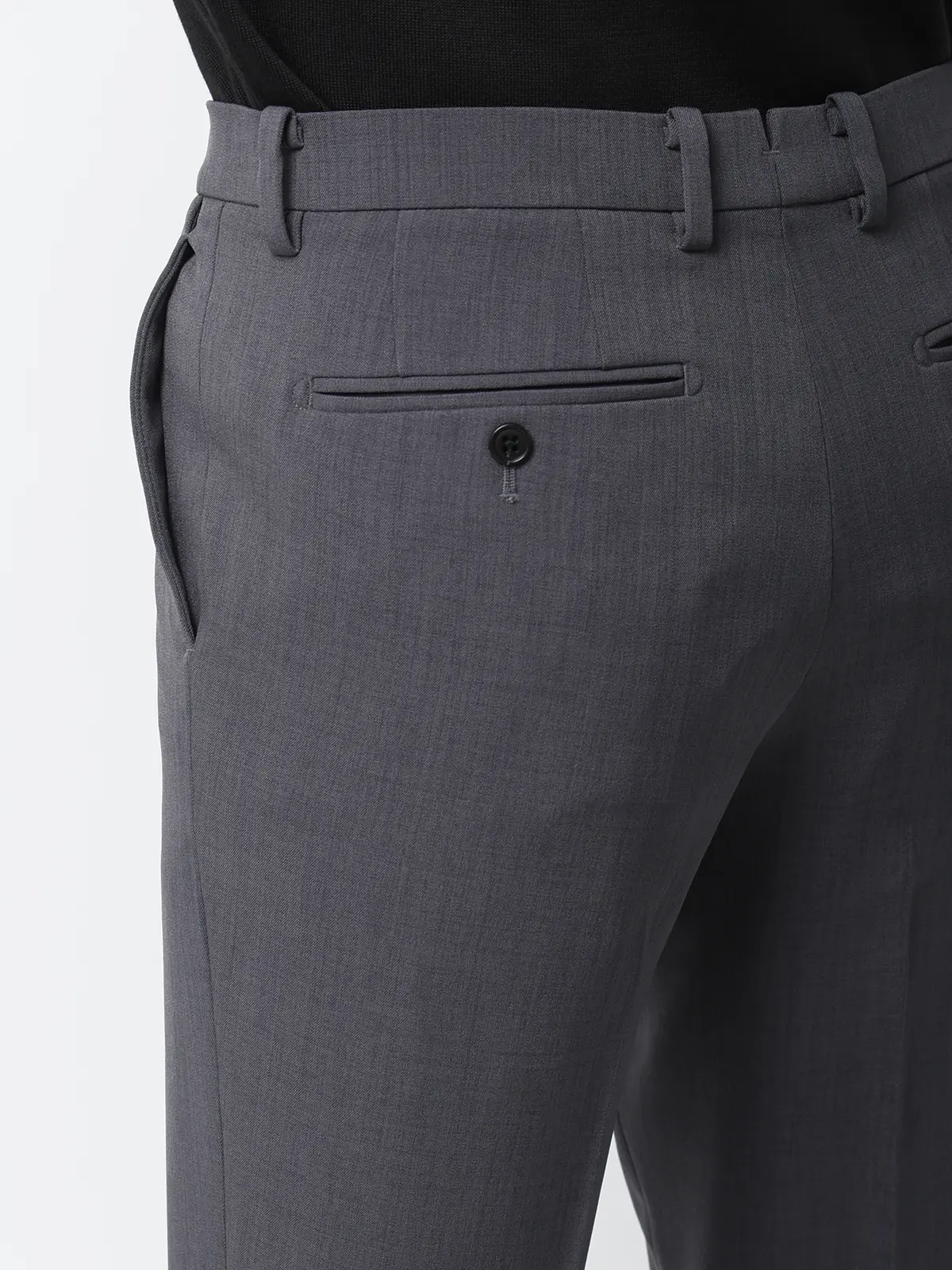 最高パンツ／テーパードパンツ／ウォッシャブル／NON IRON／無地／RS07／裾上げ済み グレー 3S