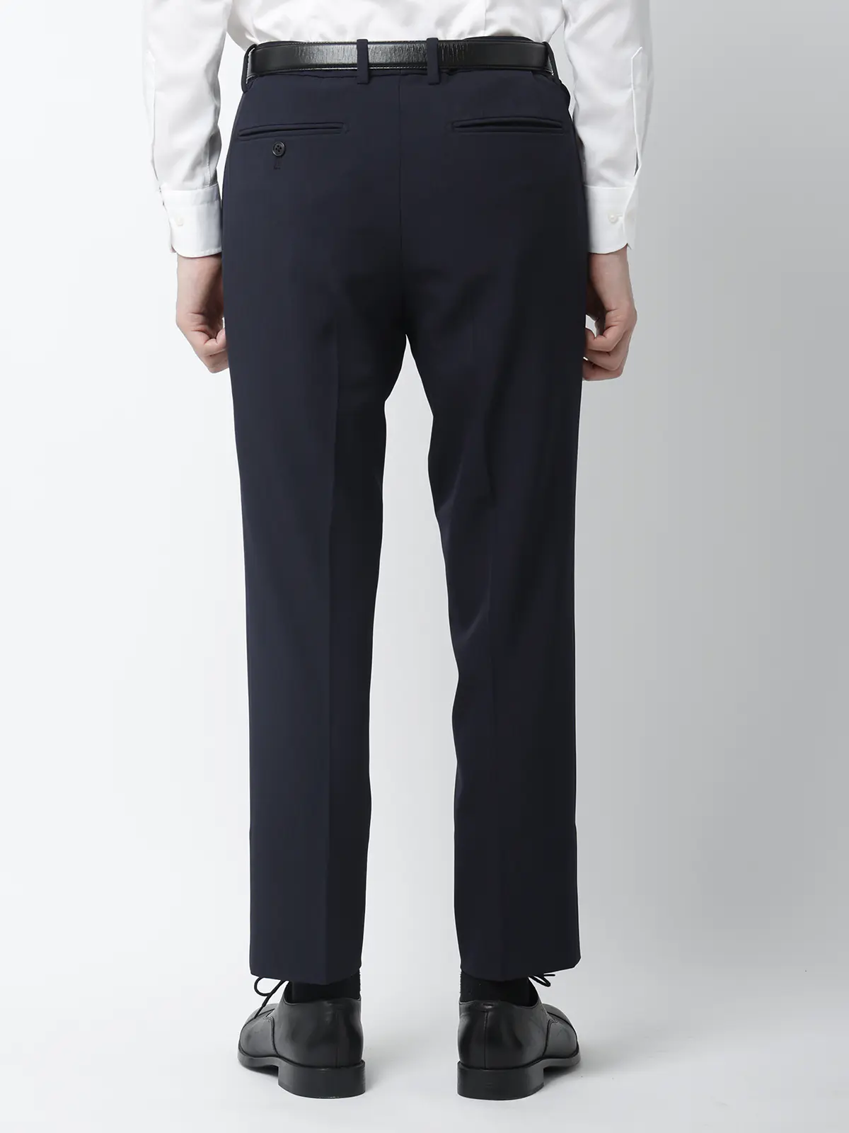 最高パンツ／テーパードパンツ／ウォッシャブル／NON IRON／無地／RS07／裾上げ済み ネイビー 4L