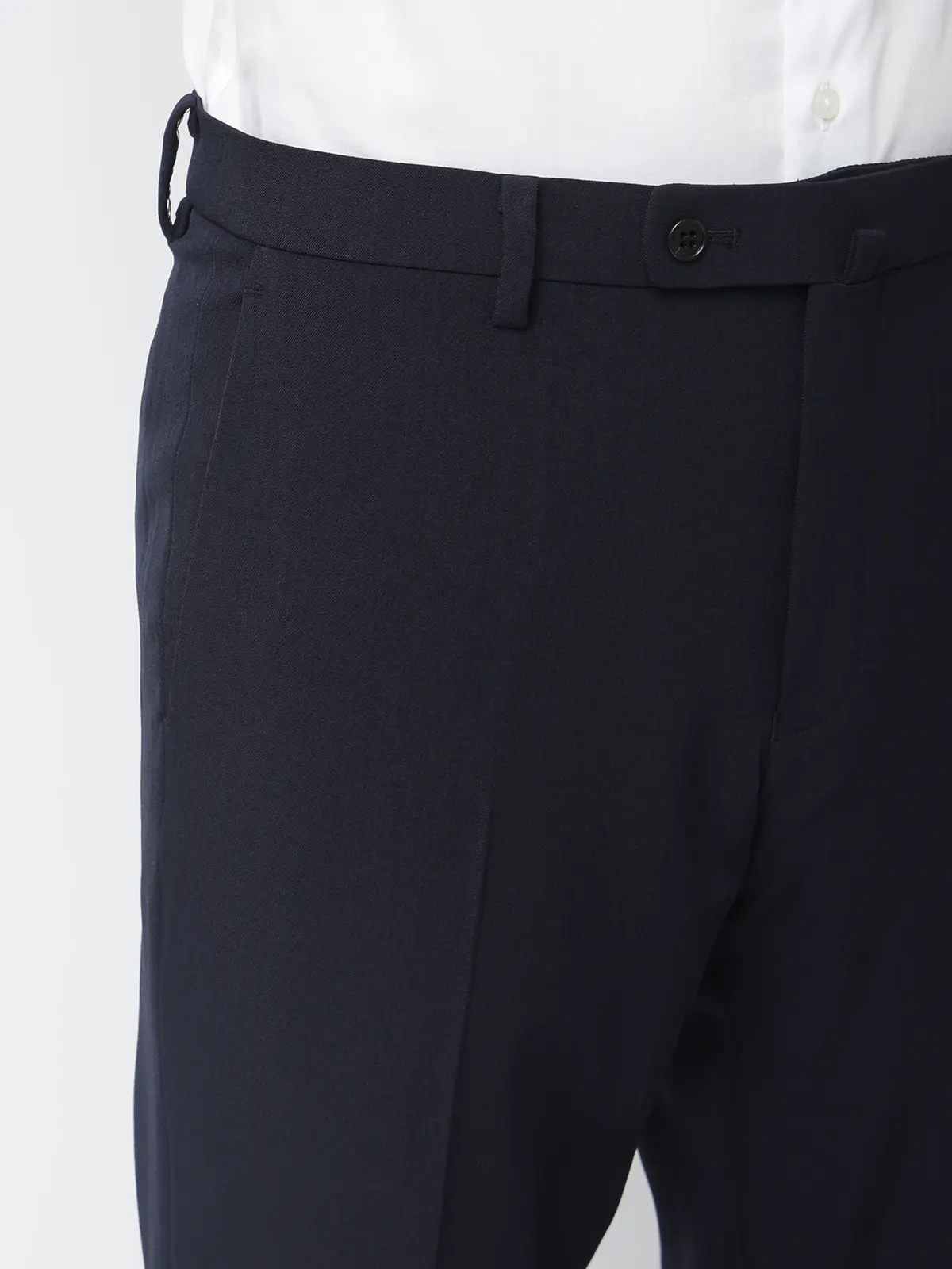 最高パンツ／テーパードパンツ／ウォッシャブル／NON IRON／無地／RS07／裾上げ済み ネイビー 4L