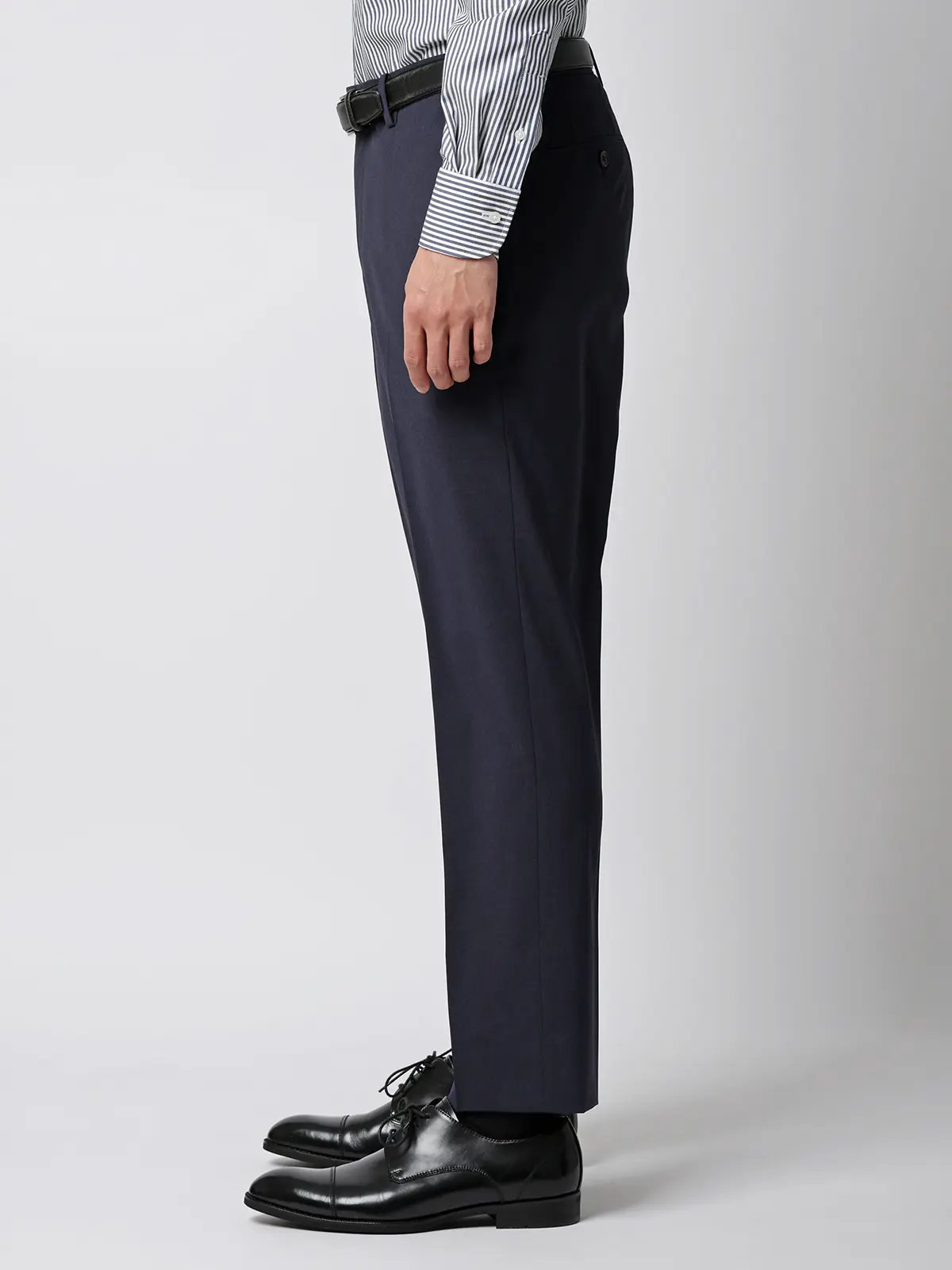 涼しい最高パンツ/テーパードパンツ/ウォッシャブル/NON IRON/無地/RS07/裾上げ済み ブルー 3S