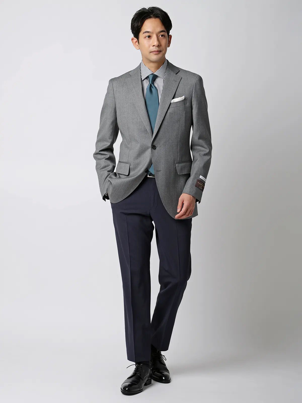 涼しい最高パンツ/テーパードパンツ/ウォッシャブル/NON IRON/無地/RS07/裾上げ済み ブルー 3S