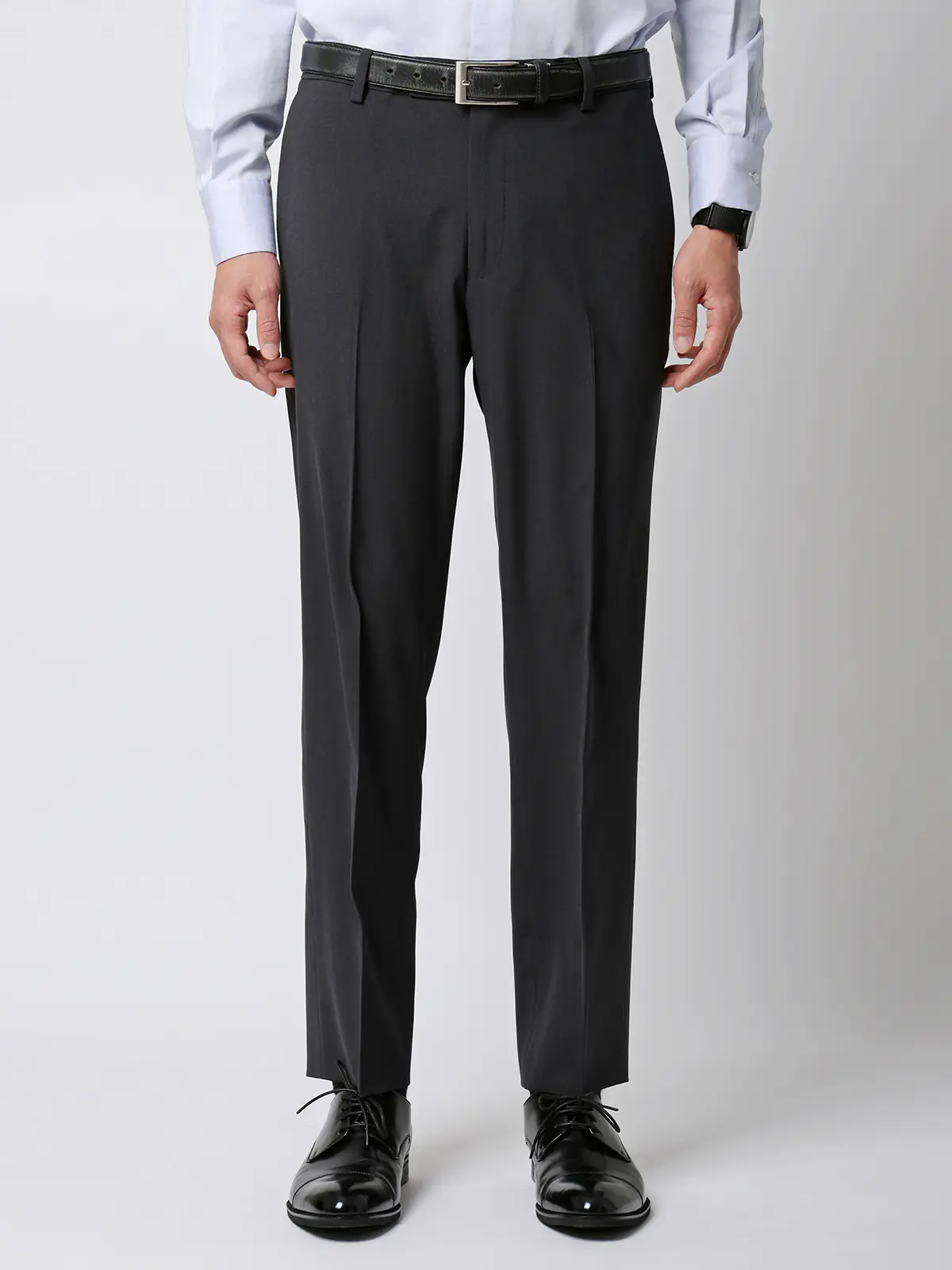 涼しい最高パンツ/テーパードパンツ/ウォッシャブル/NON IRON/無地/RS07/裾上げ済み チャコール 3S