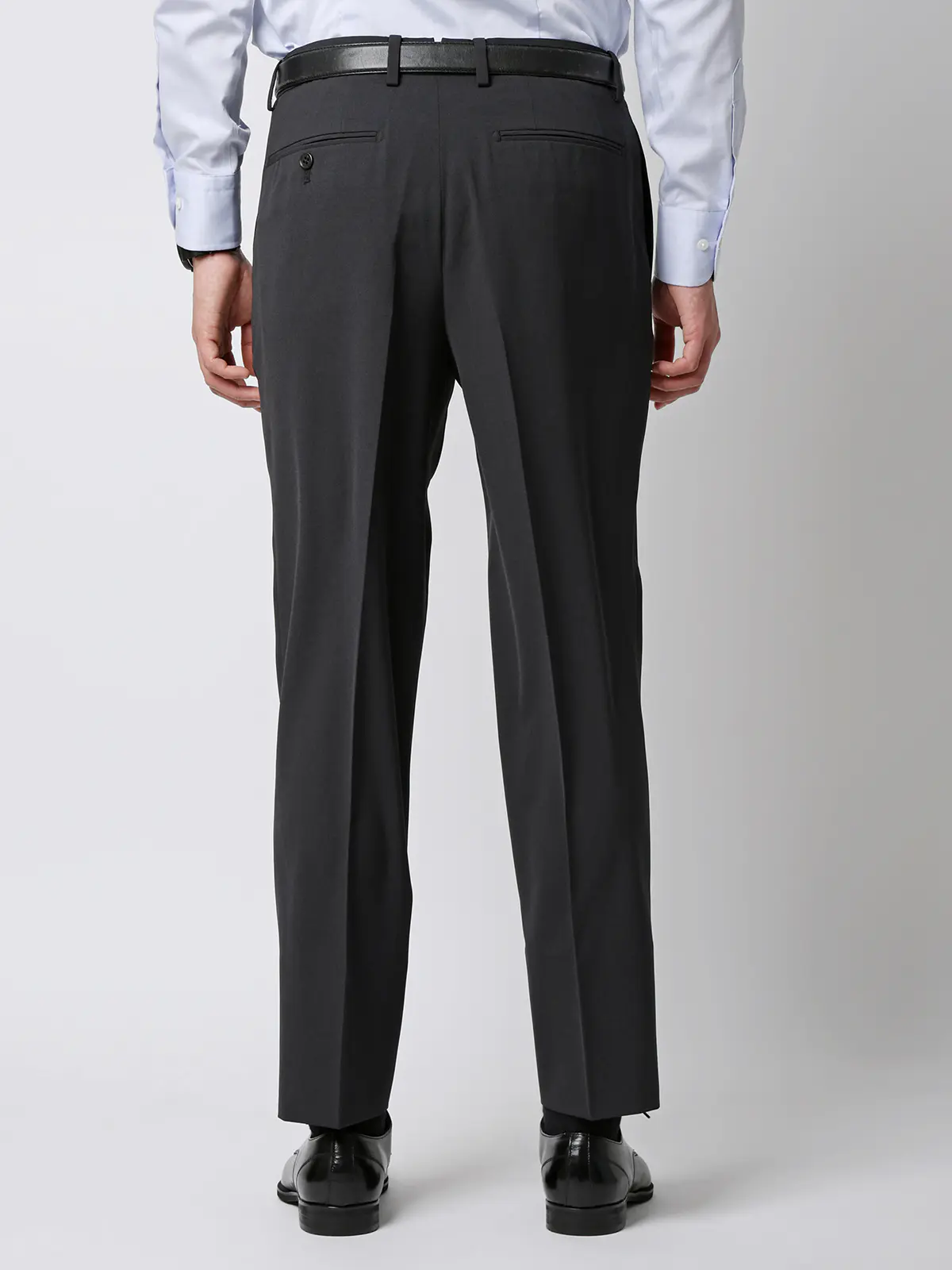 涼しい最高パンツ/テーパードパンツ/ウォッシャブル/NON IRON/無地/RS07/裾上げ済み チャコール 3S