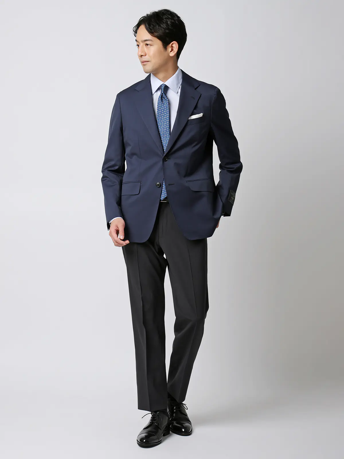 涼しい最高パンツ/テーパードパンツ/ウォッシャブル/NON IRON/無地/RS07/裾上げ済み チャコール 3S