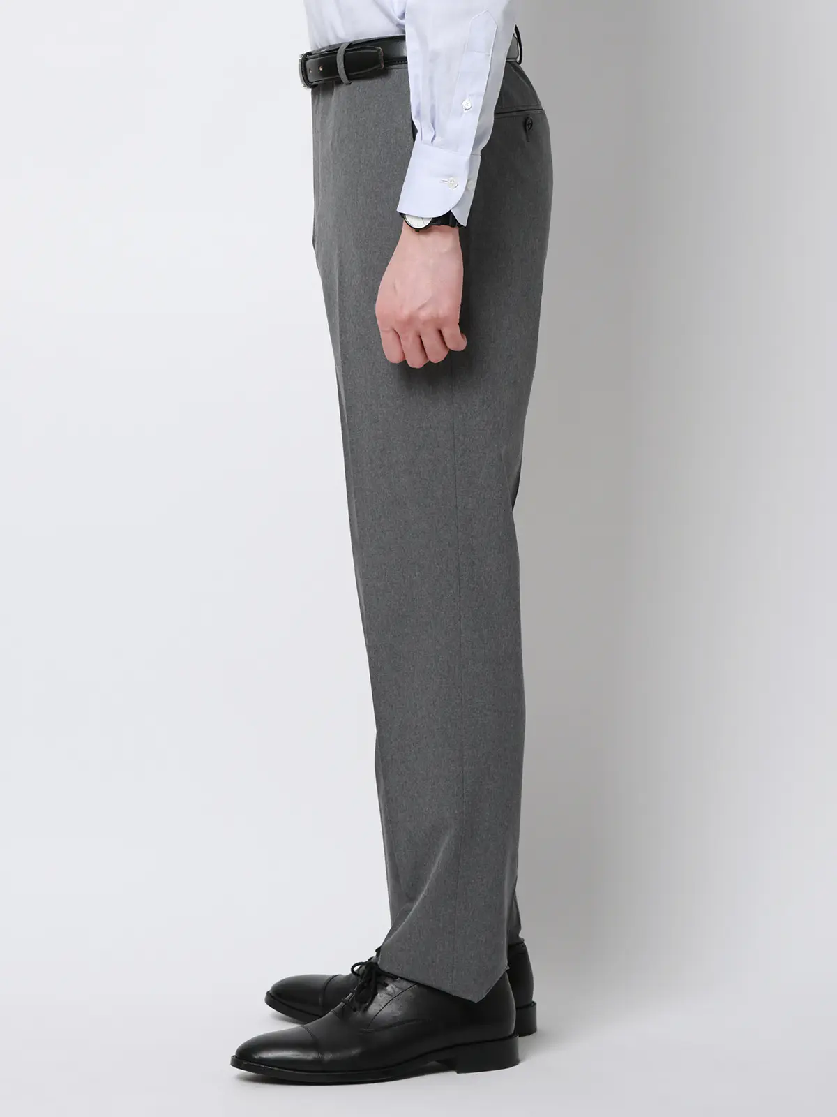 "超"伸びる涼しい最高パンツ／テーパードパンツ／ウォッシャブル／ストレッチ／無地／RS07 ライトグレー 3S