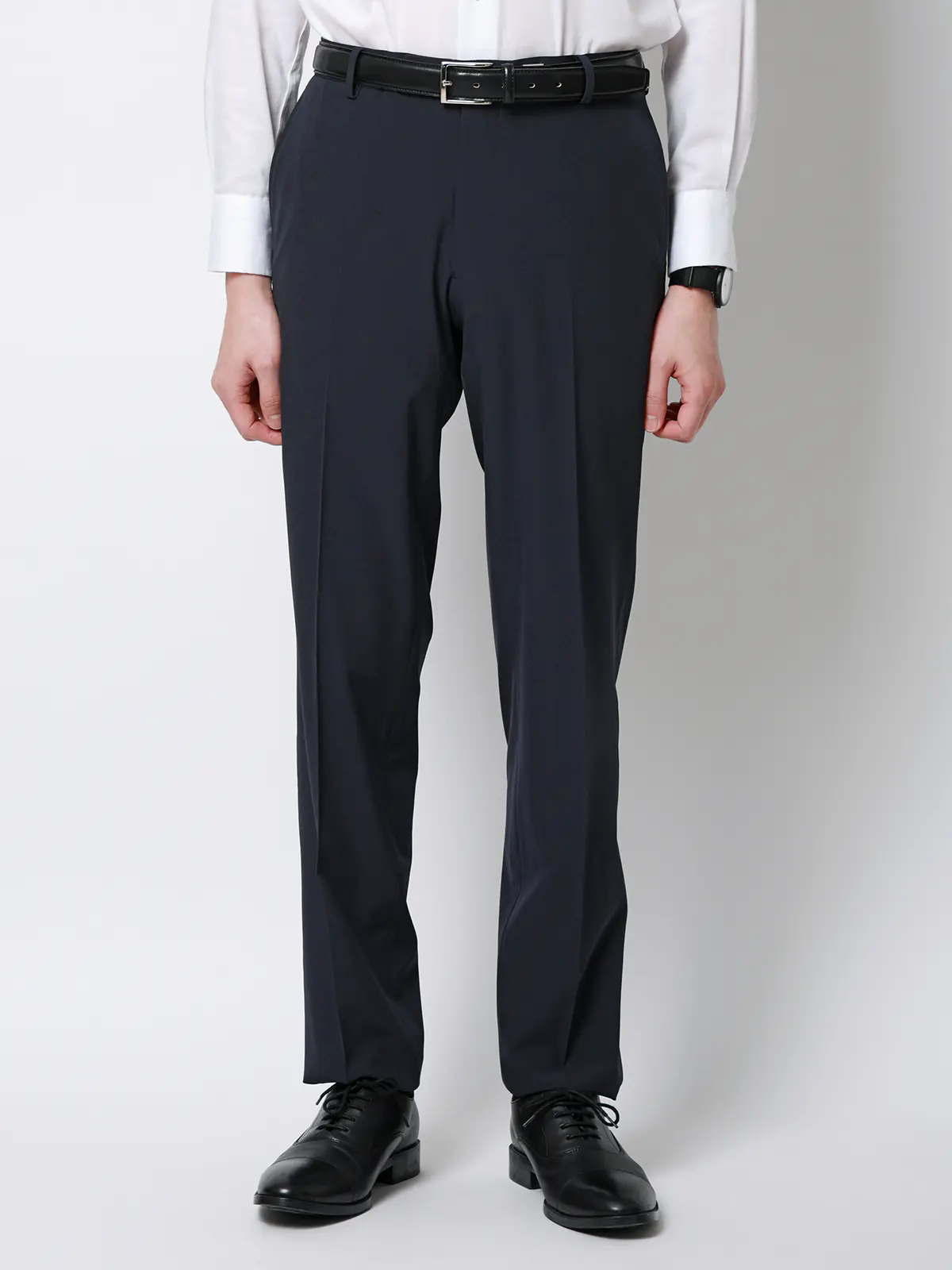 "超"伸びる涼しい最高パンツ／テーパードパンツ／ウォッシャブル／ストレッチ／無地／RS07 ネイビー 3S