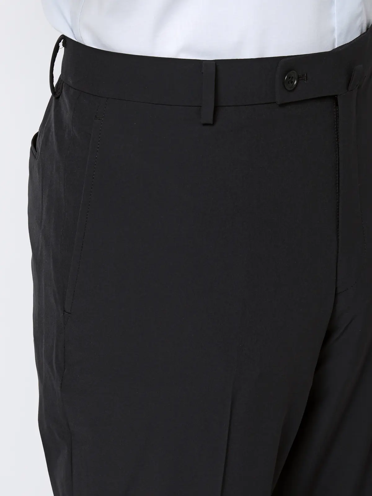 "超"伸びる涼しい最高パンツ／テーパードパンツ／ウォッシャブル／ストレッチ／無地／RS07 ブラック 3S